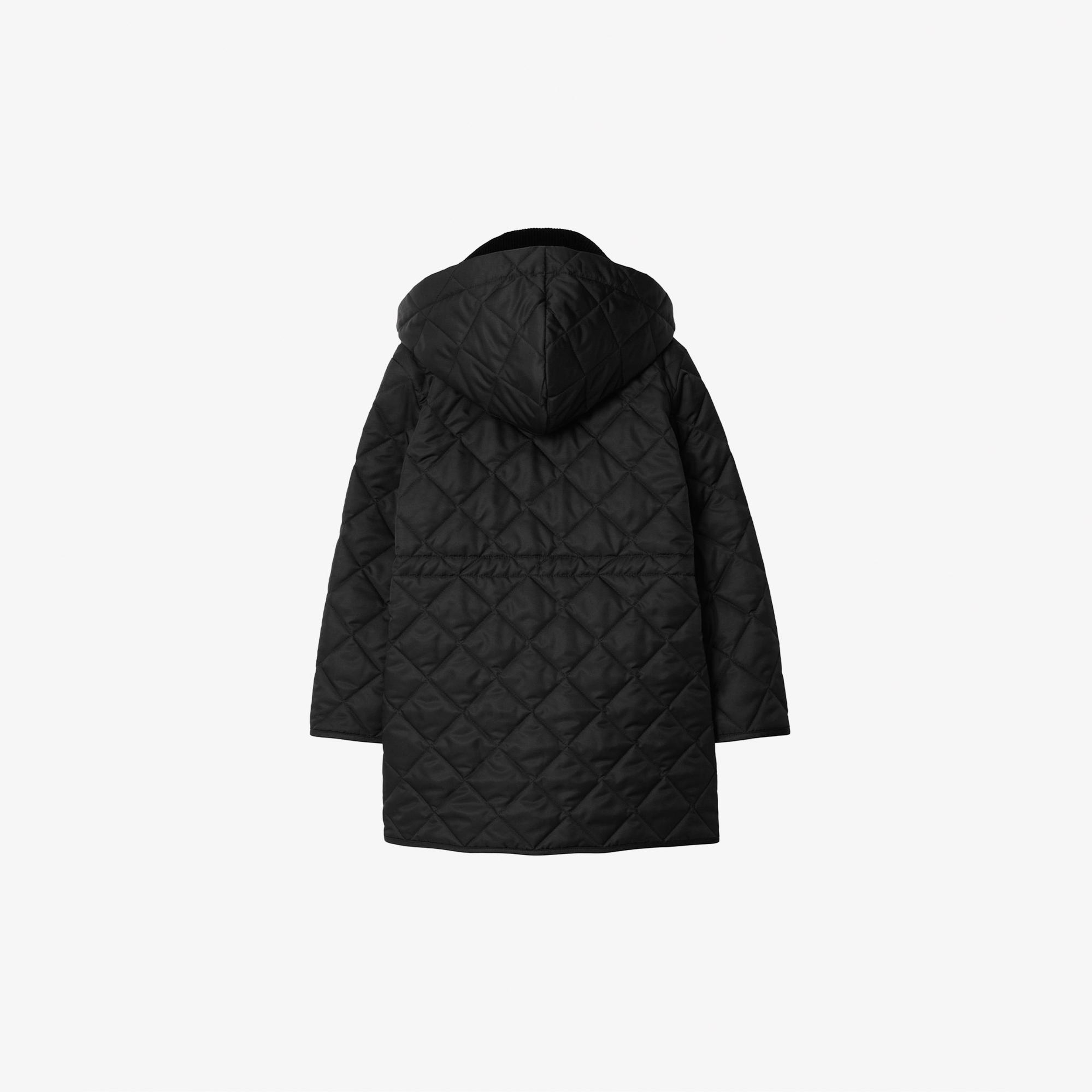 Burberry Rowan Quilted Çocuk Siyah Mont
