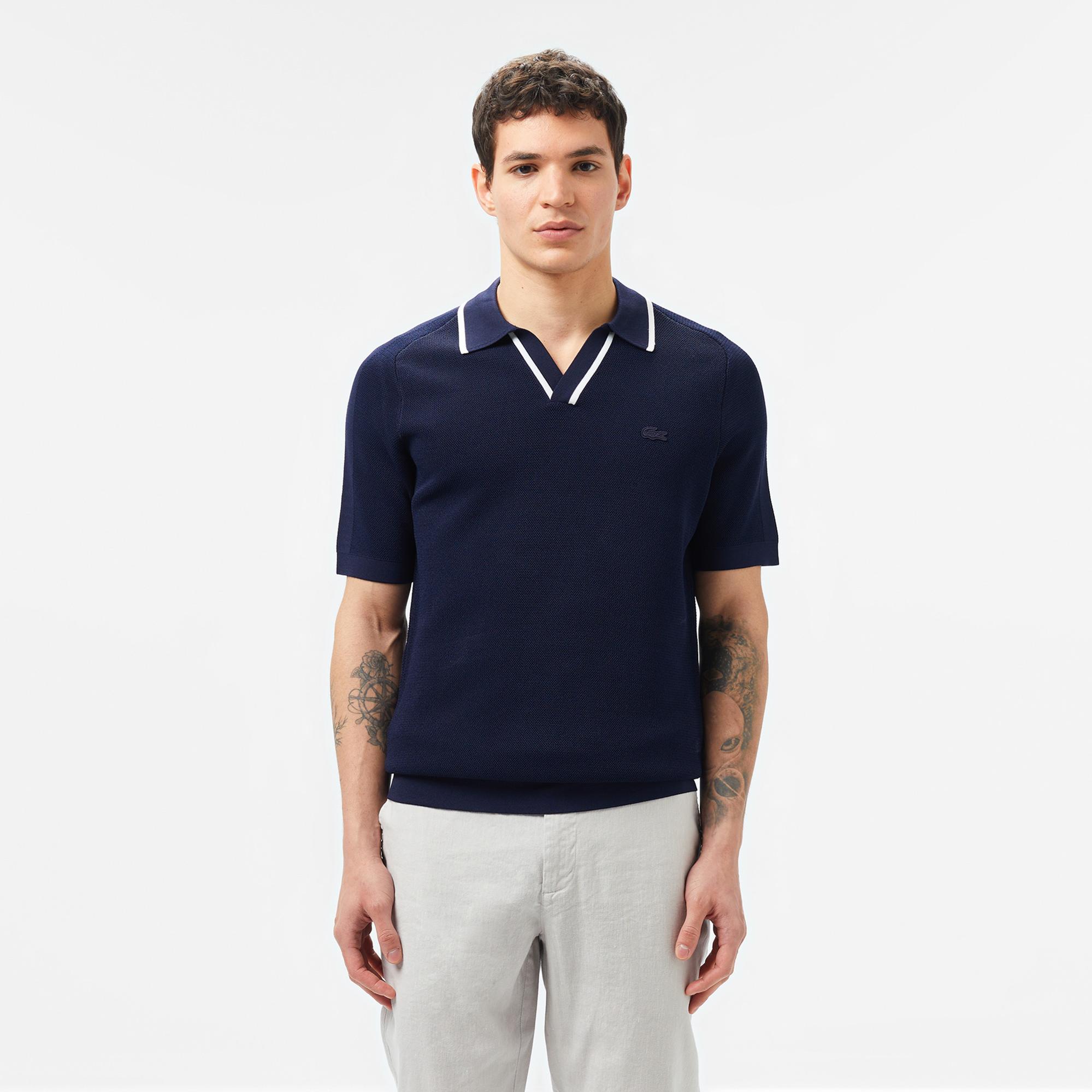 Lacoste Erkek Polo Yaka Lacivert Triko