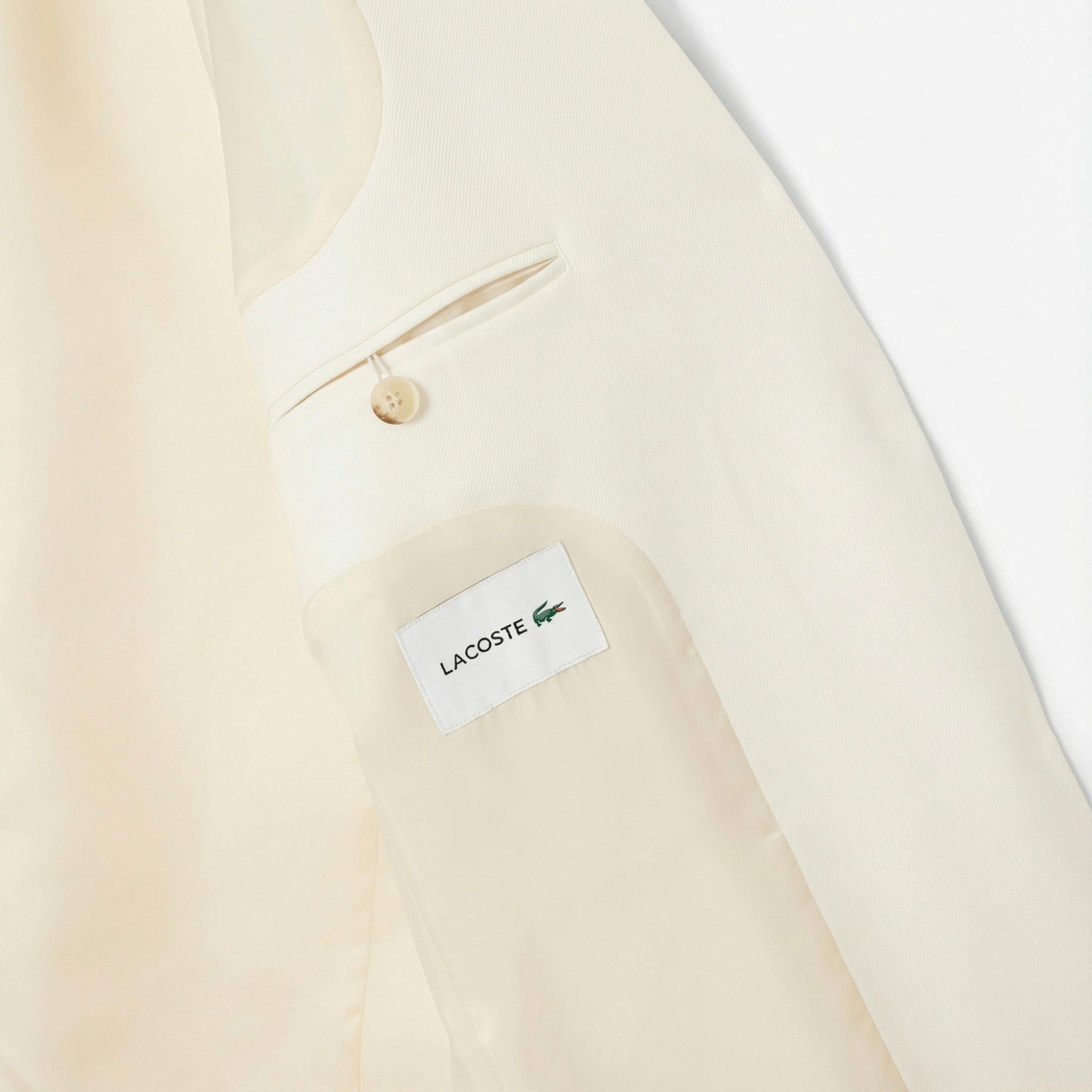 Lacoste Kadın Relaxed Fit Krem Blazer Ceket