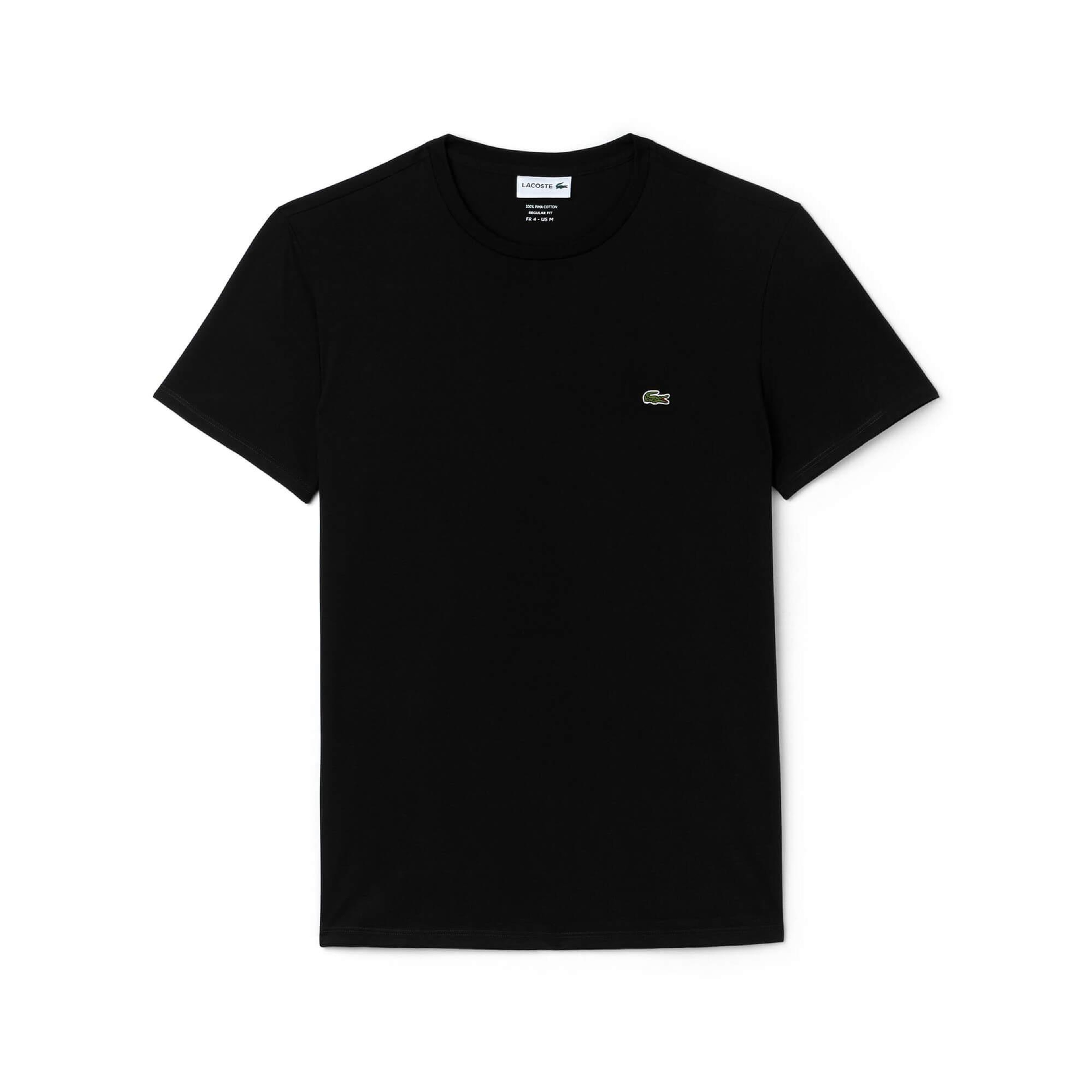 Lacoste Erkek Regular Fit Bisiklet Yaka Siyah T-Shirt