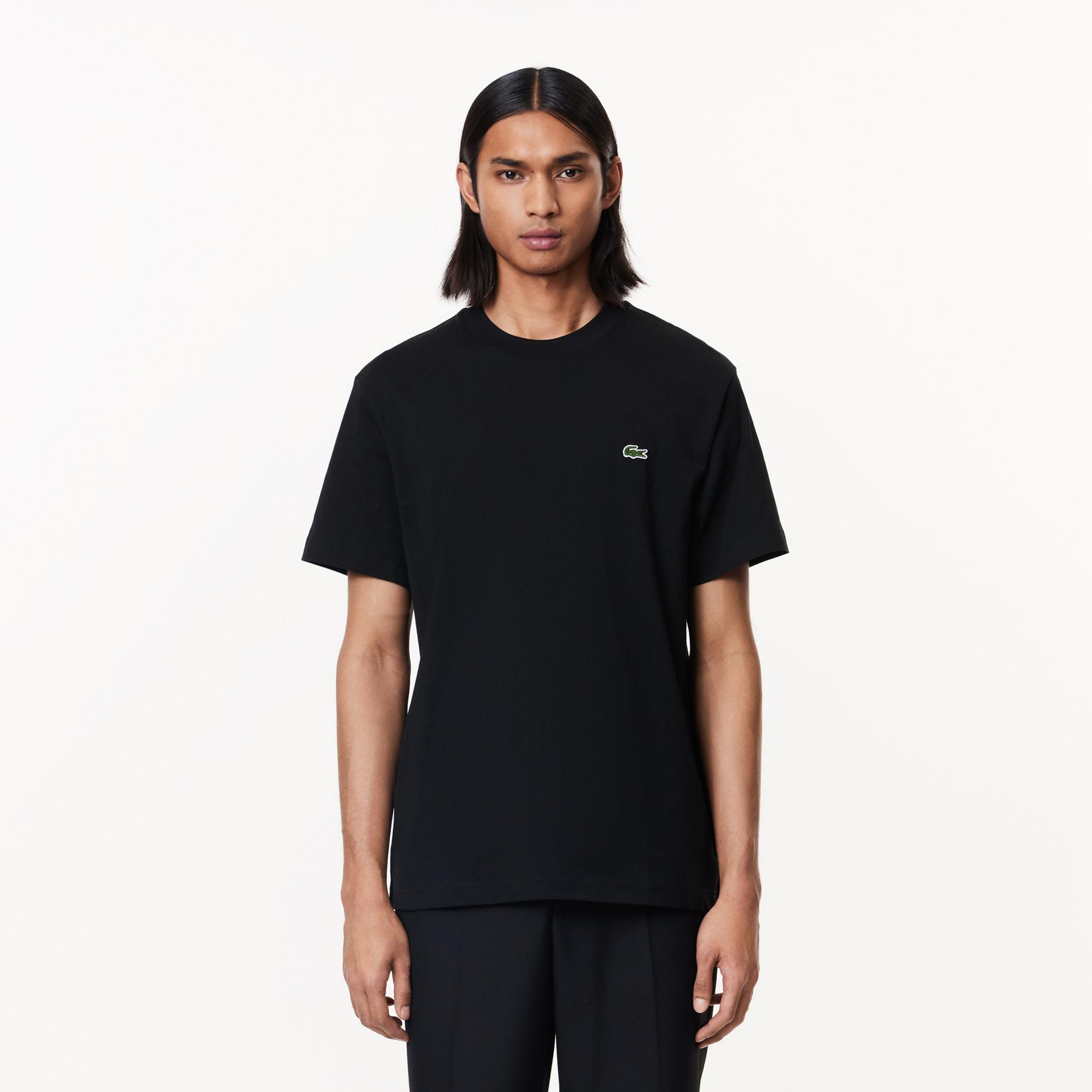 Lacoste Erkek Classic Fit Bisiklet Yaka Siyah T-Shirt
