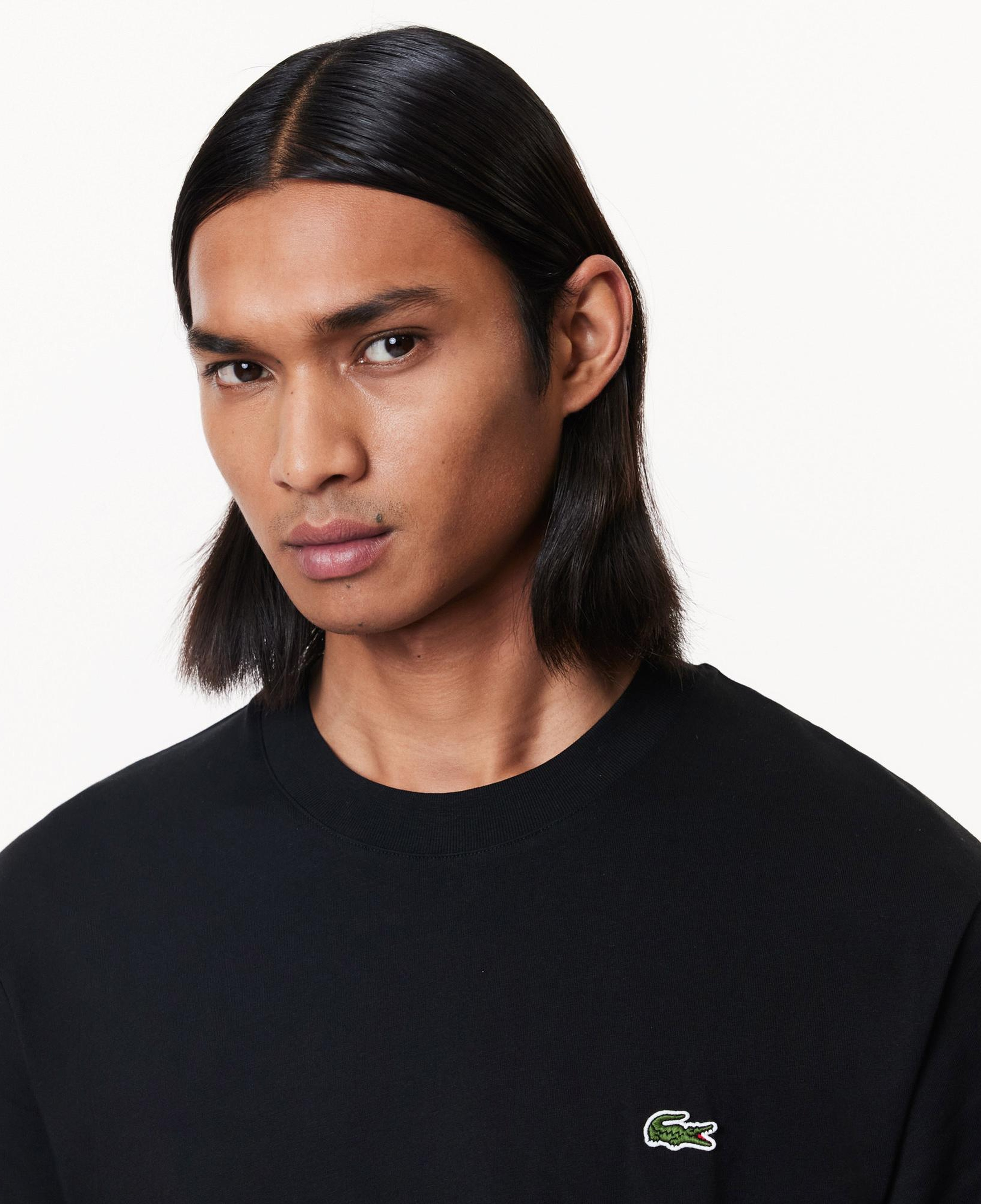 Lacoste Erkek Classic Fit Bisiklet Yaka Siyah T-Shirt