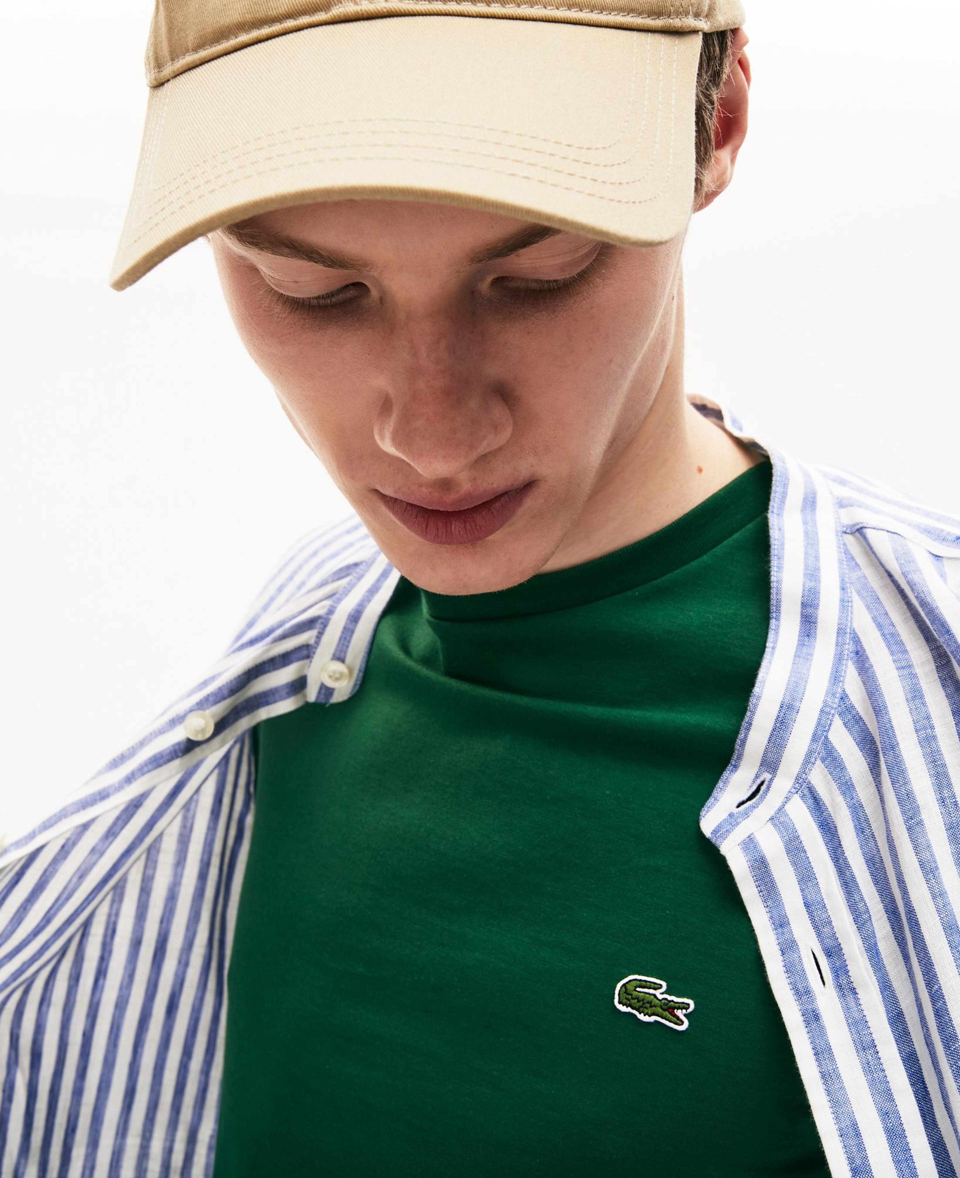 Lacoste Erkek Regular Fit Bisiklet Yaka Koyu Yeşil T-Shirt