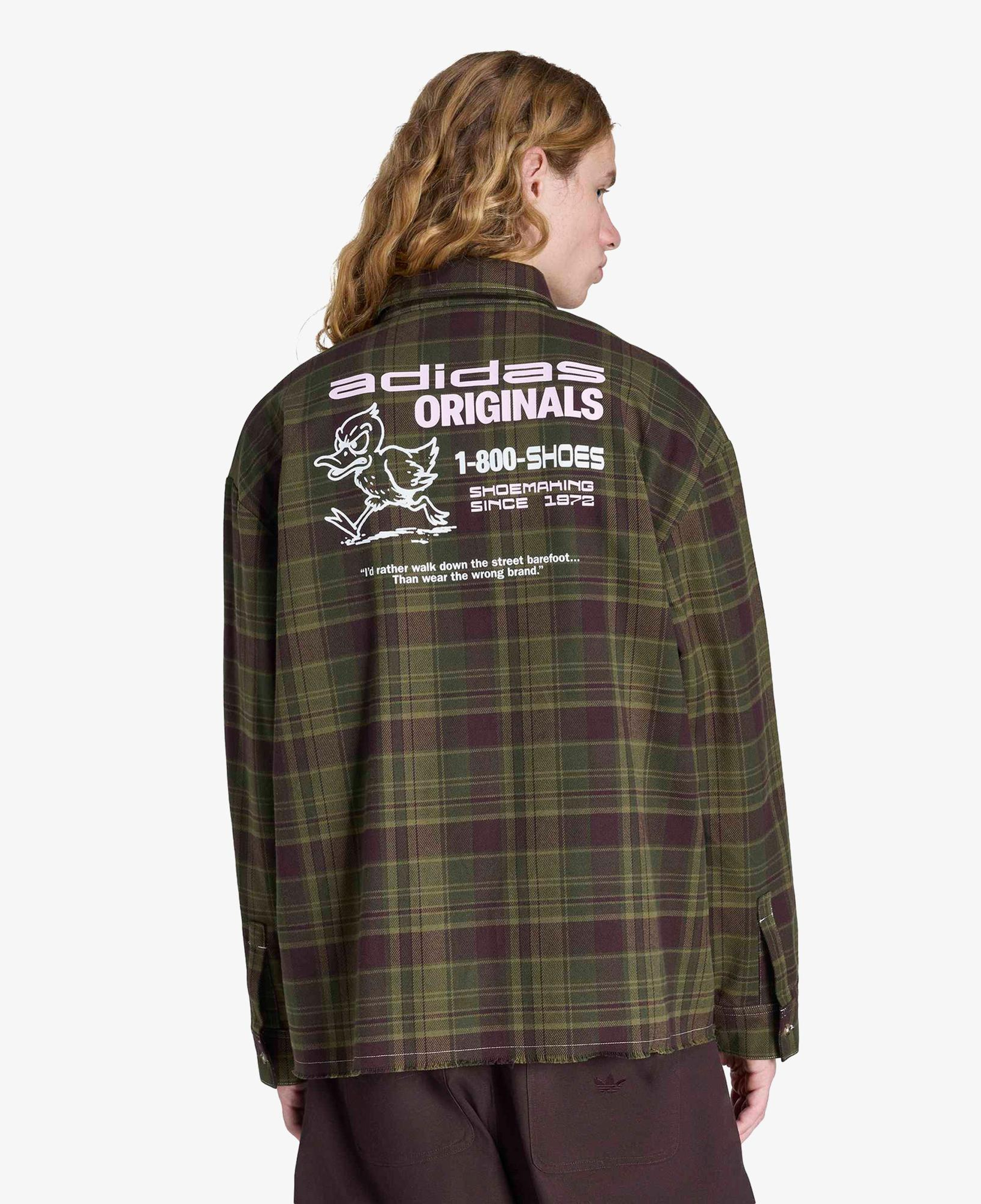 adidas Flannel Buttonup Erkek Yeşil Gömlek