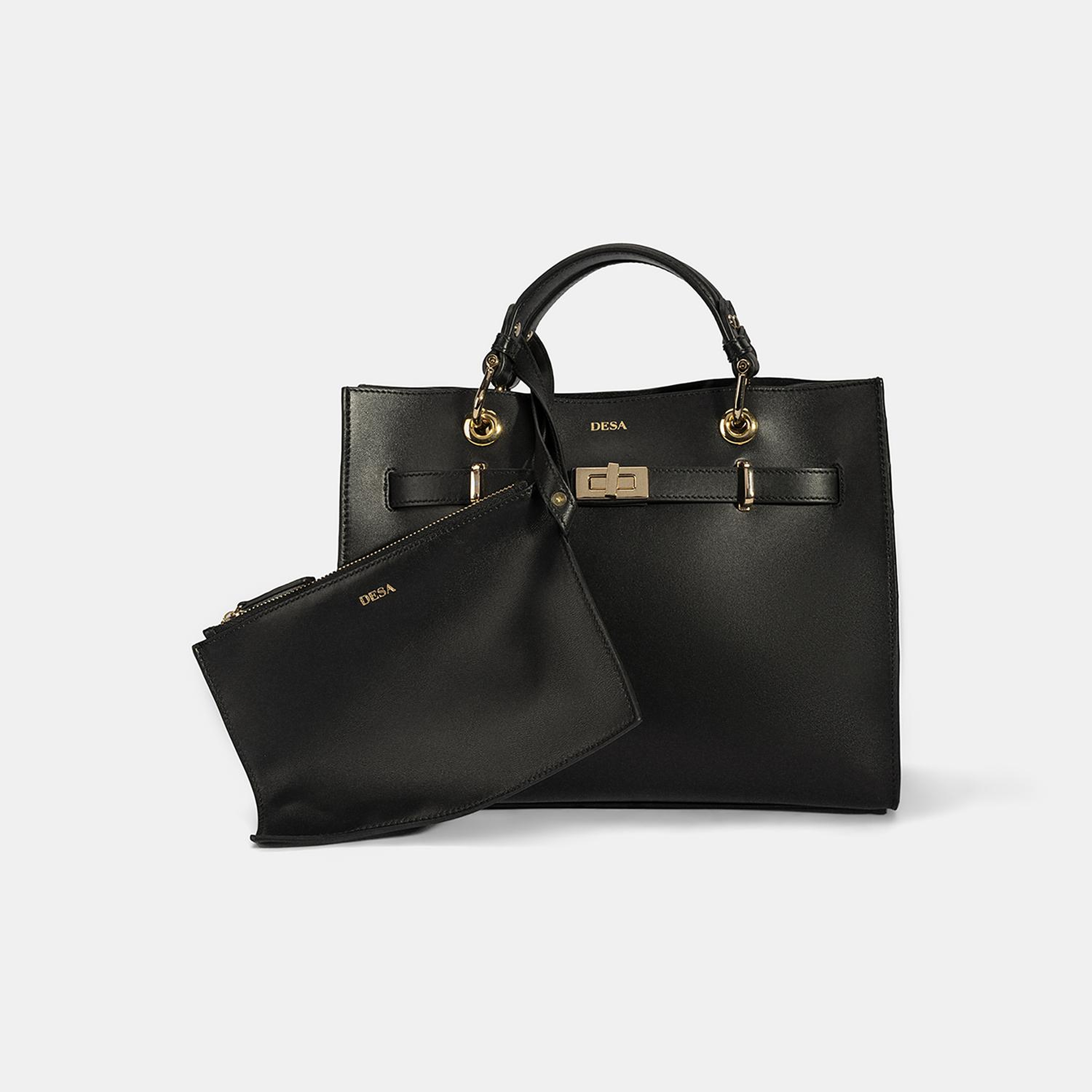 Kadın Siyah Deri Omuz Çantası