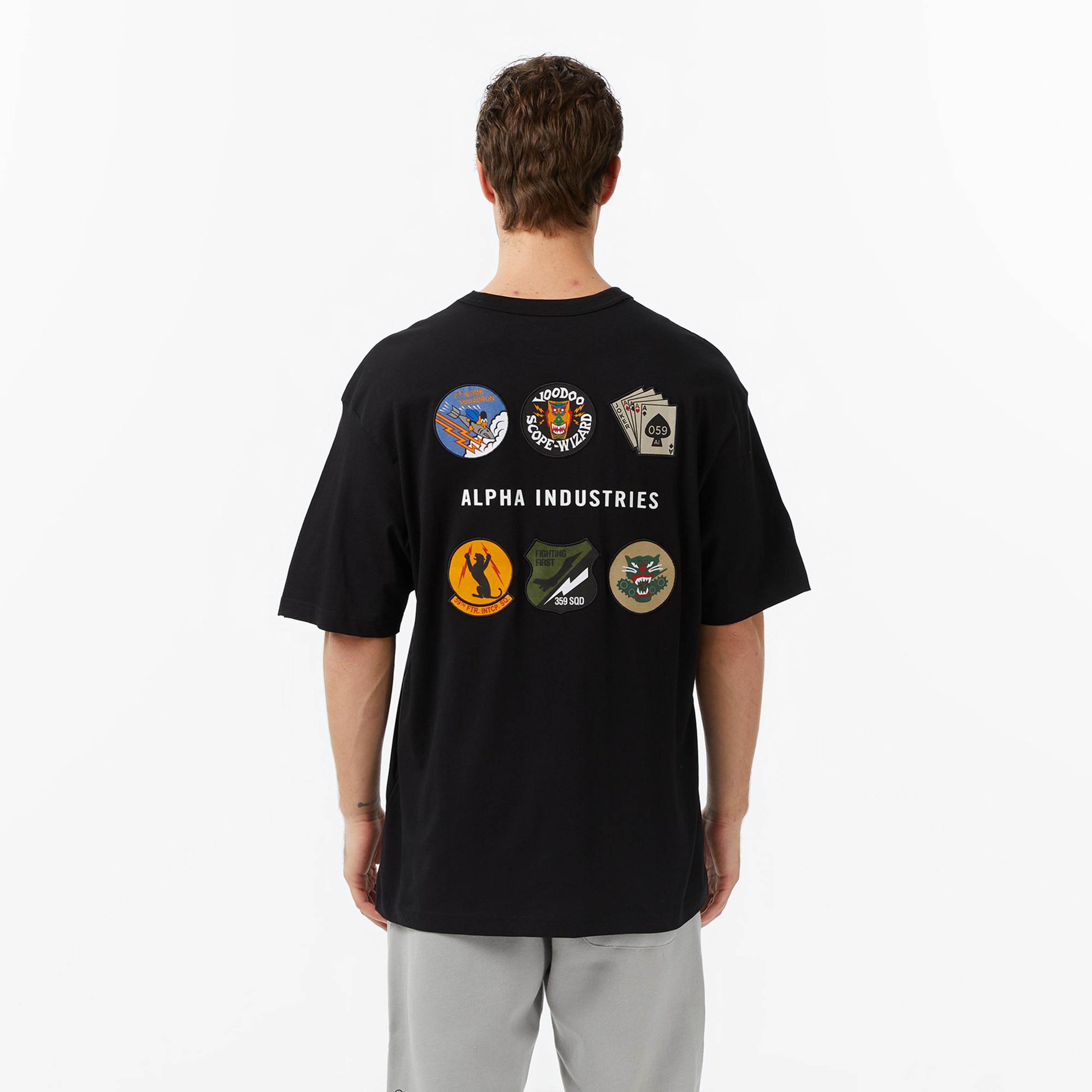 Alpha Indsutries Patched Erkek Siyah T-Shirt