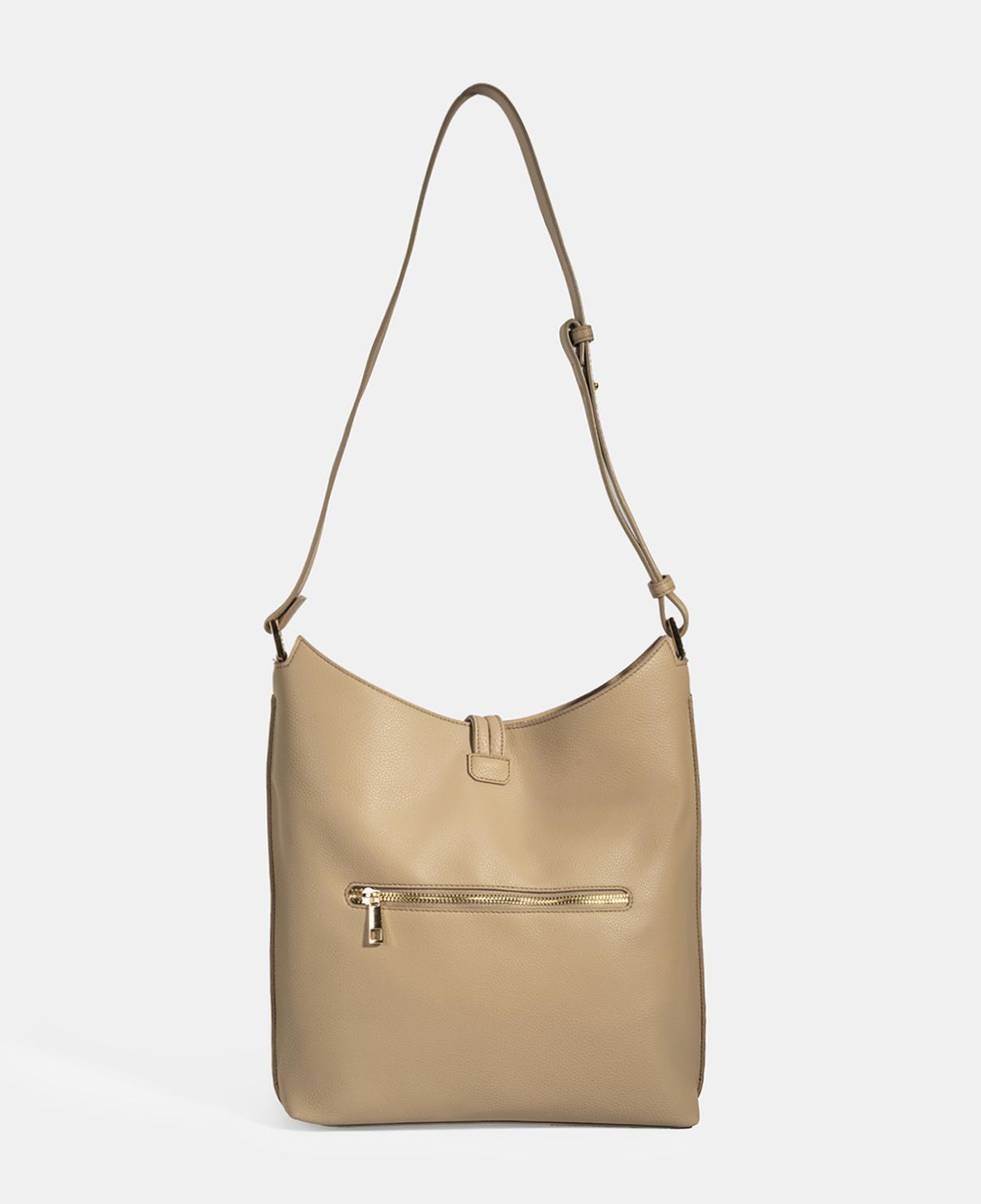 Kadın Bej Püskül Detaylı Omuz Çantası