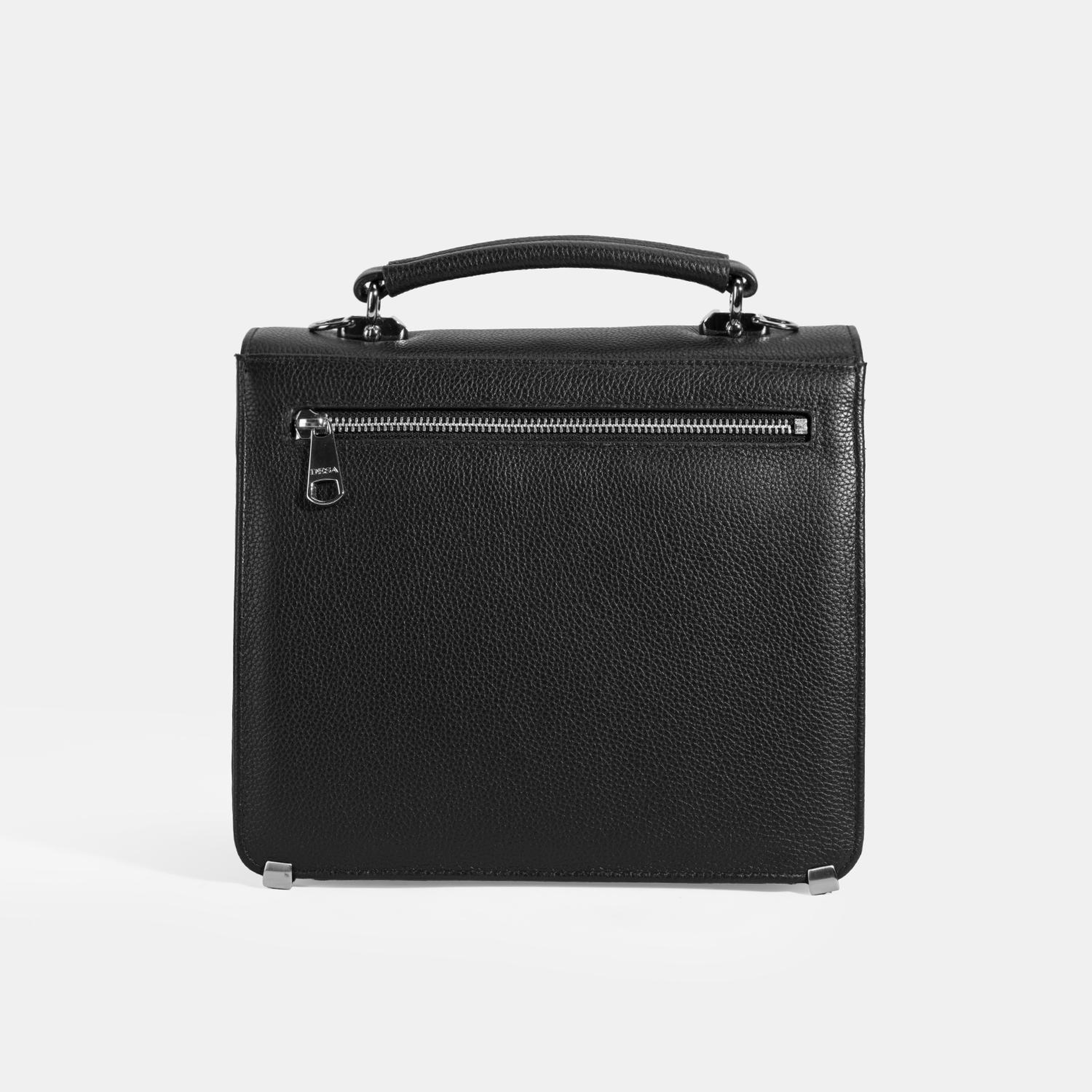 Erkek Siyah Deri Postacı Çantası