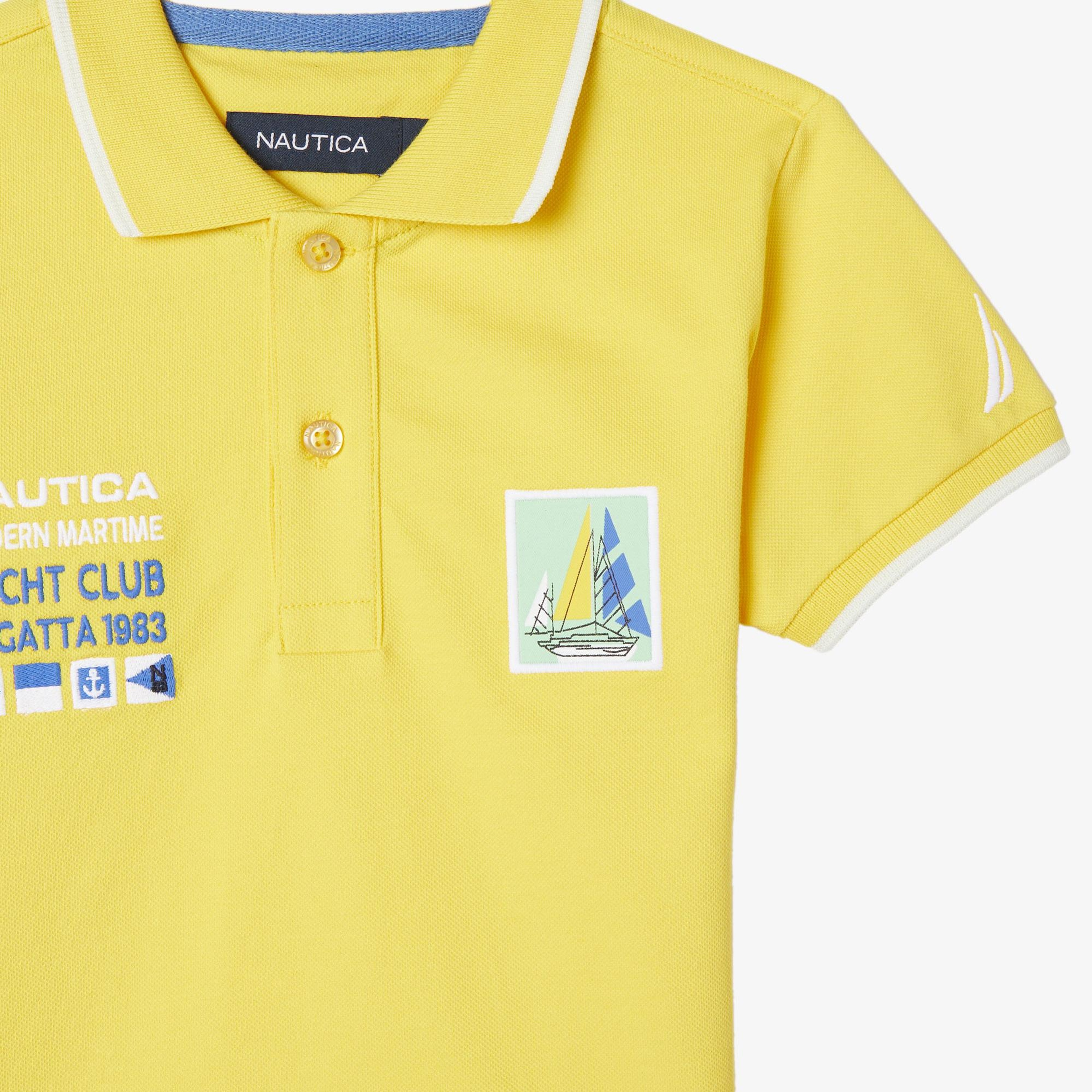 Nautica Erkek Çocuk Sarı Regular Fit Polo Yaka T-Shirt