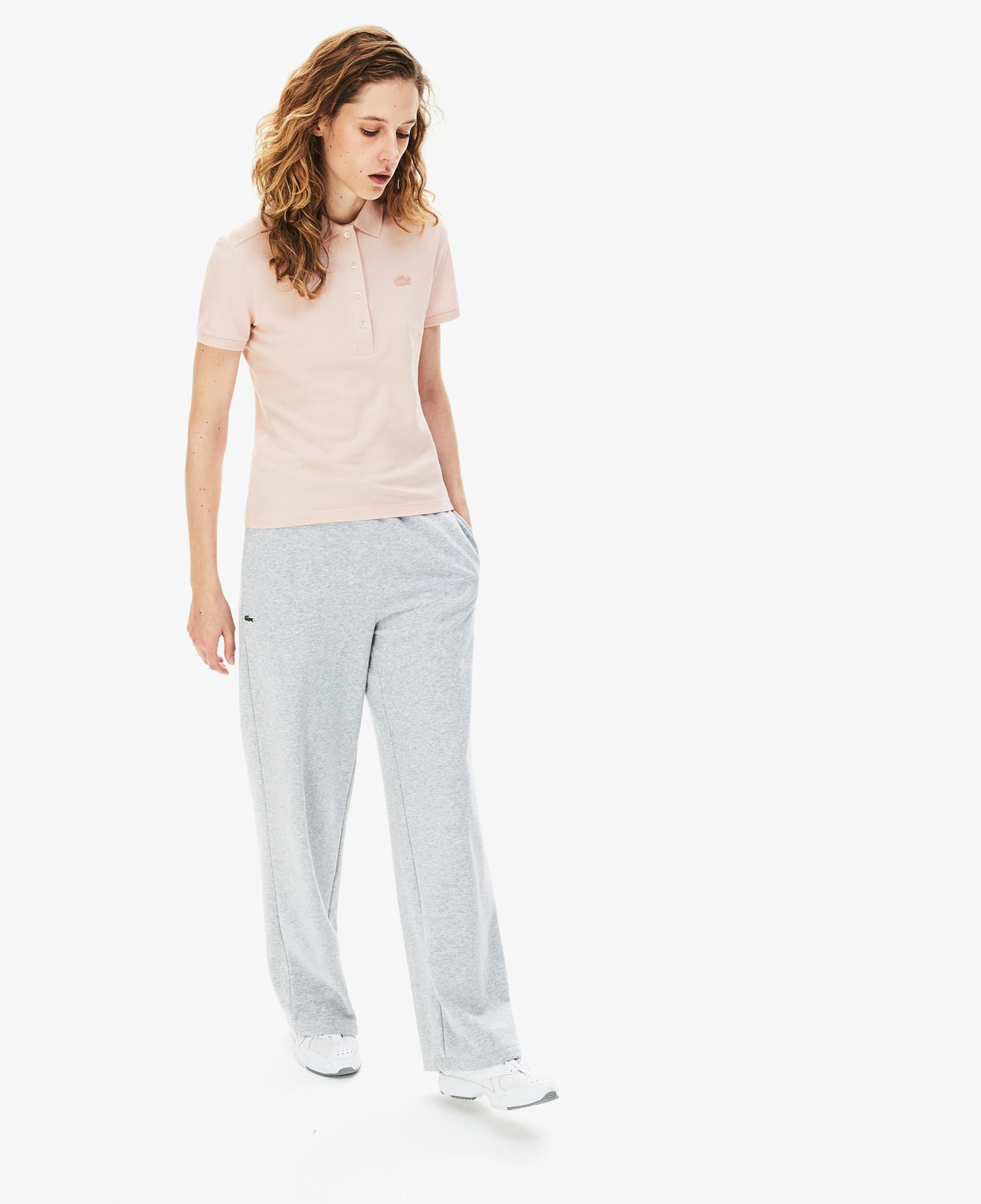 Lacoste L.12.D Kadın Slim Fit Pembe Polo