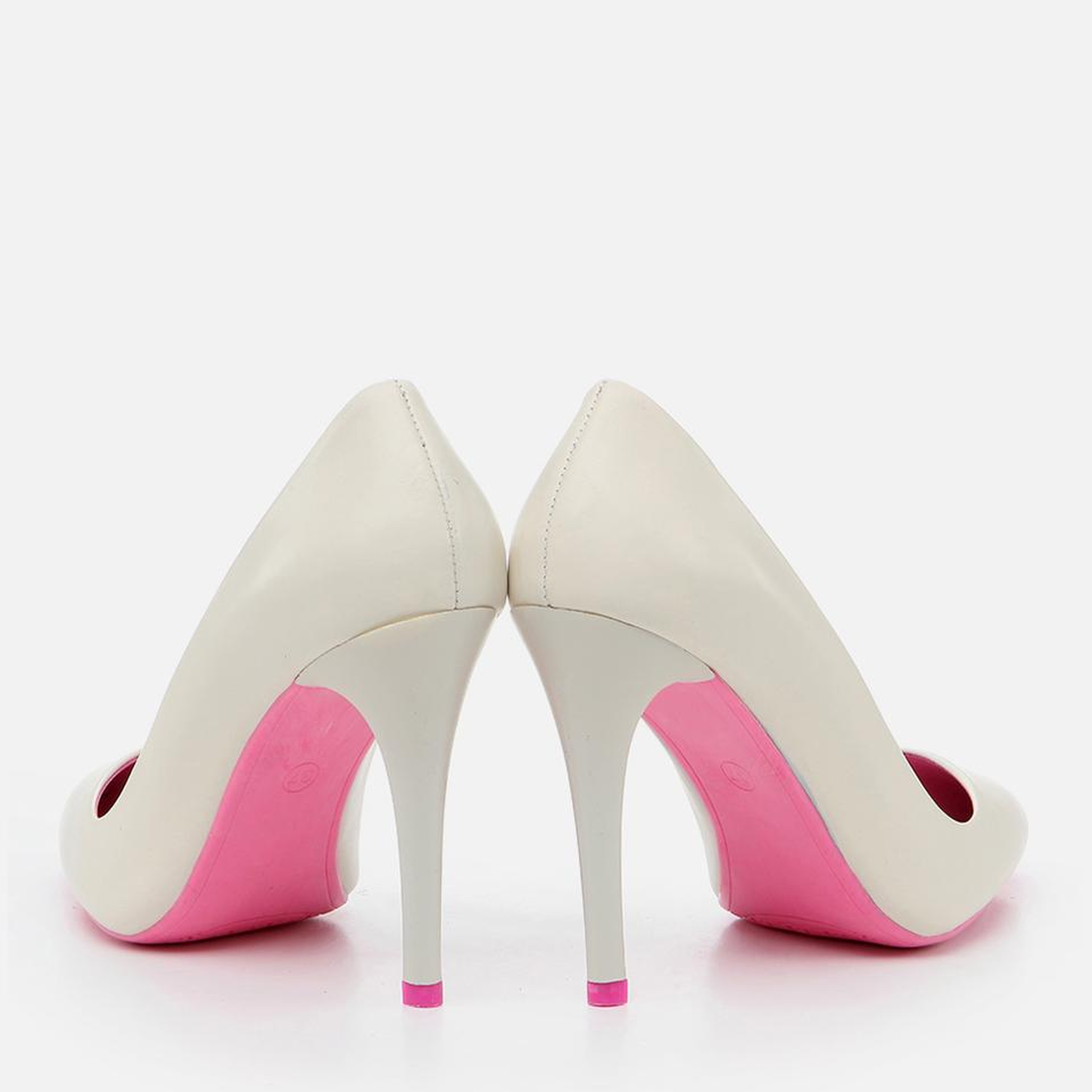 Kadın Deri Ekru Stiletto