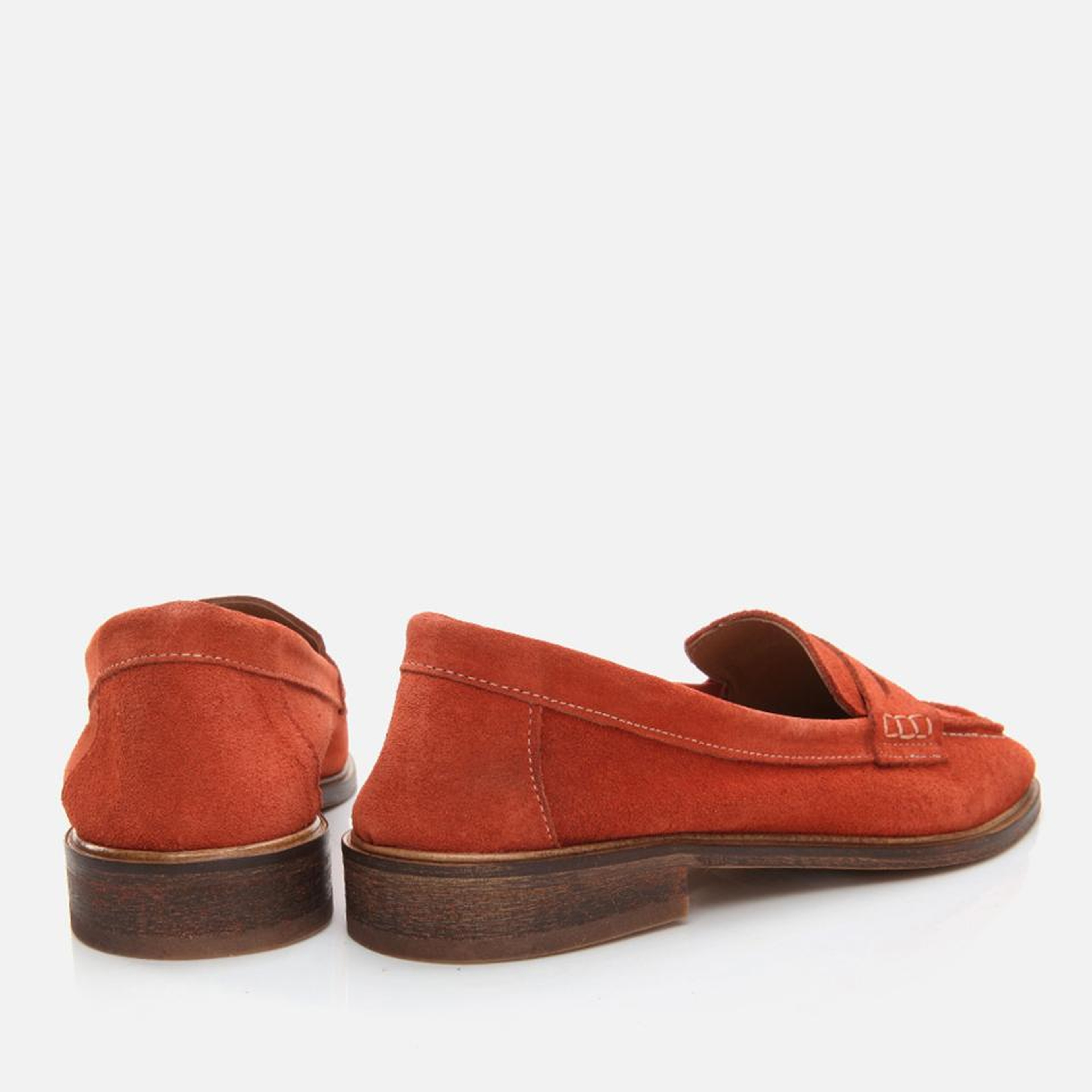 Kadın Deri Turuncu Loafer
