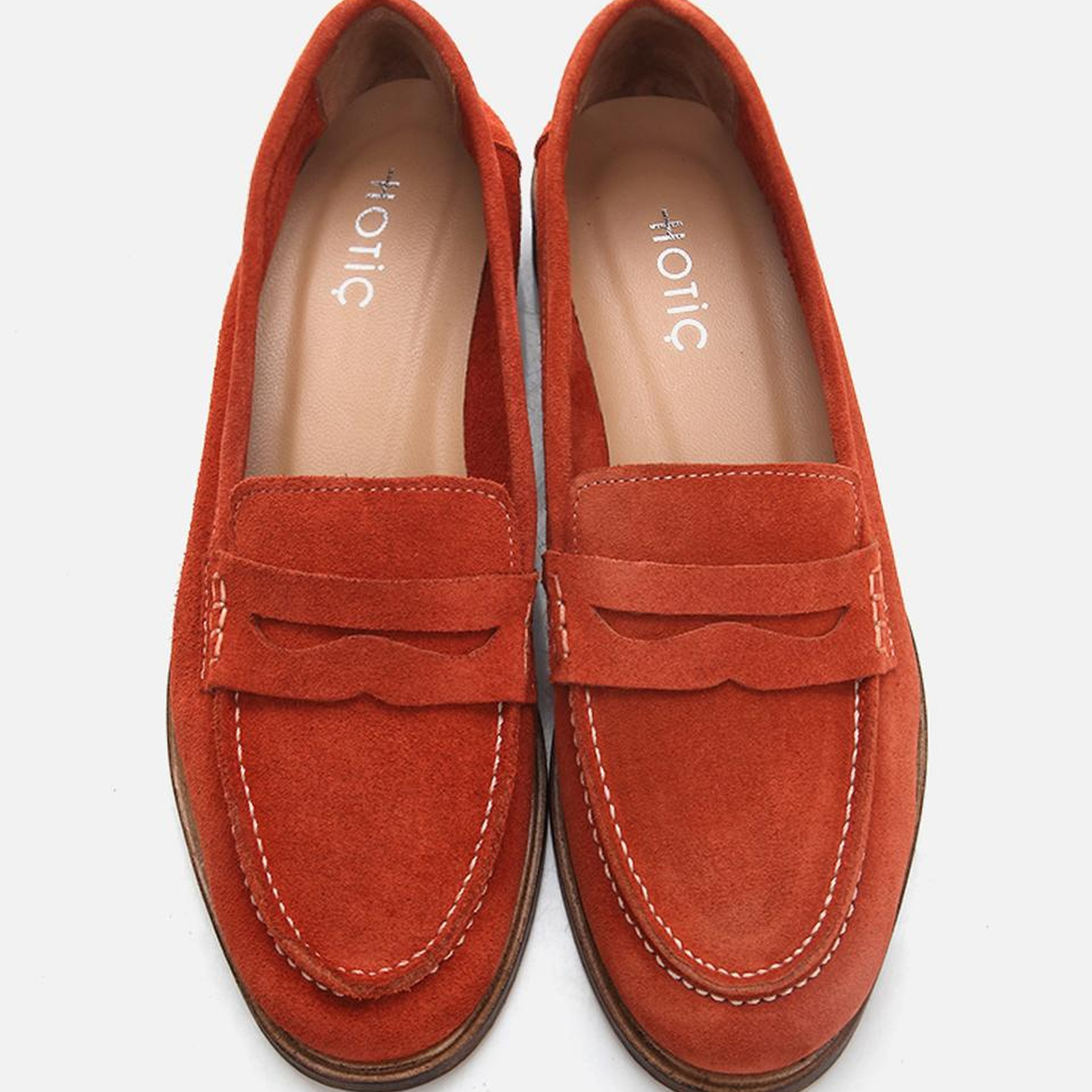 Kadın Deri Turuncu Loafer