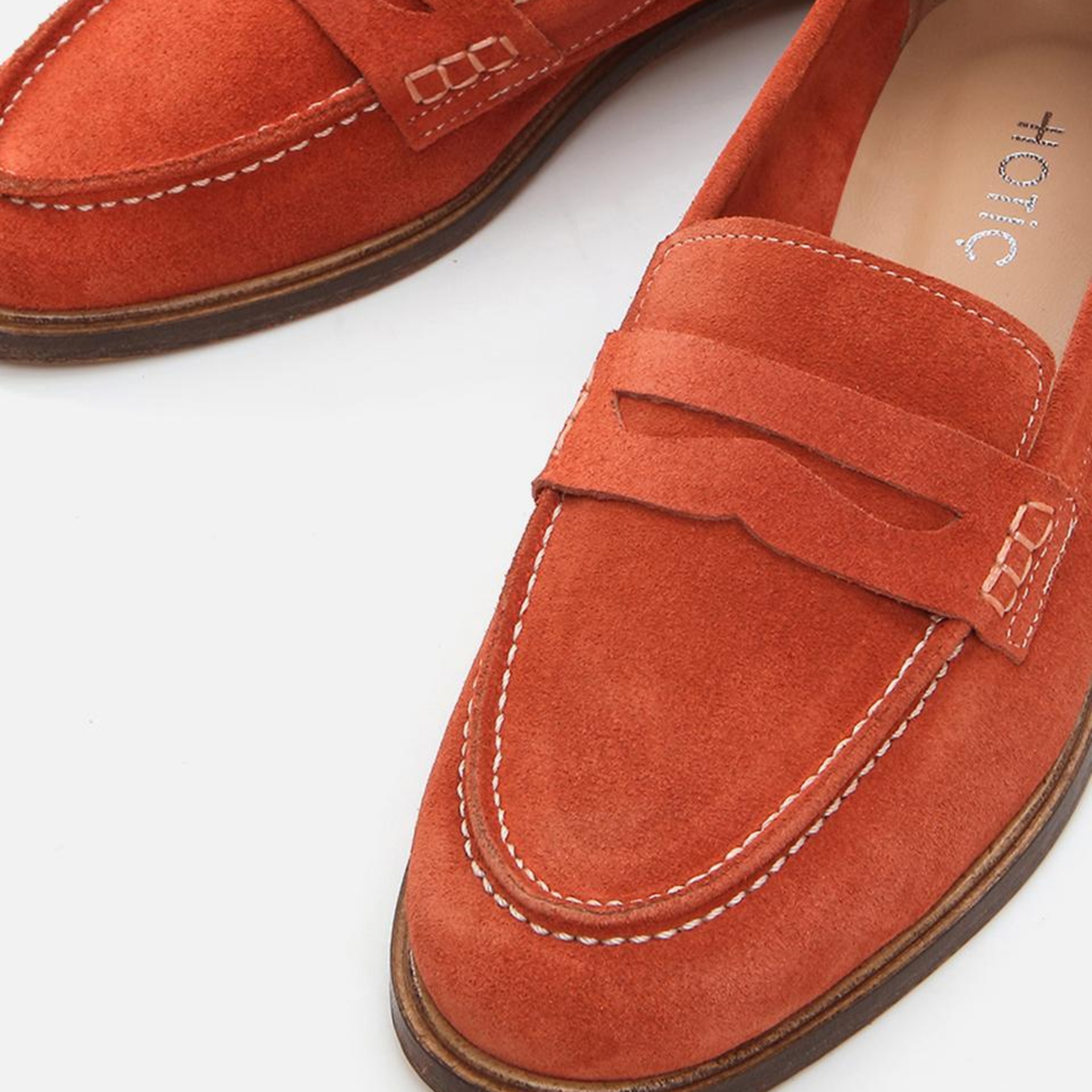 Kadın Deri Turuncu Loafer