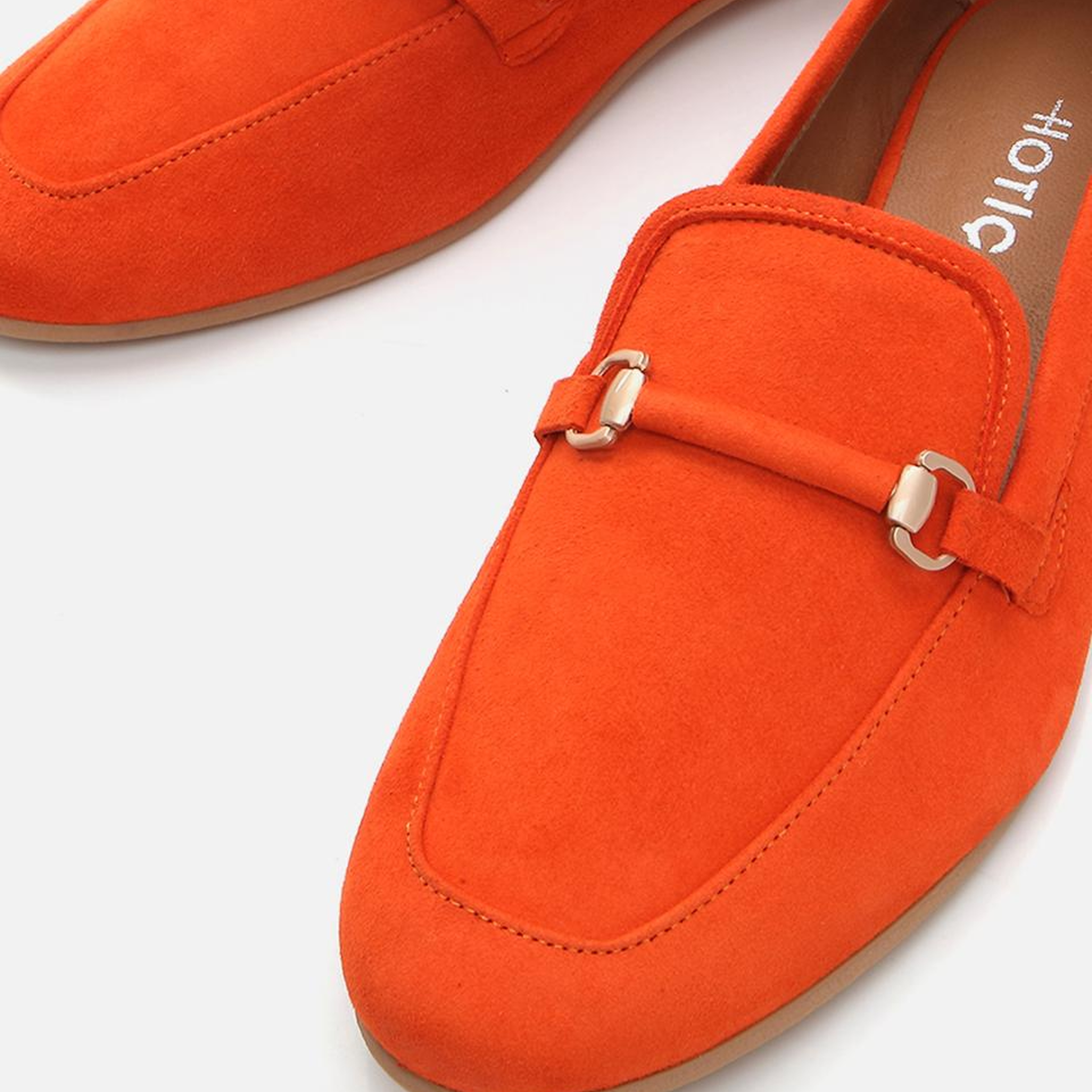 Kadın Deri Turuncu Loafer