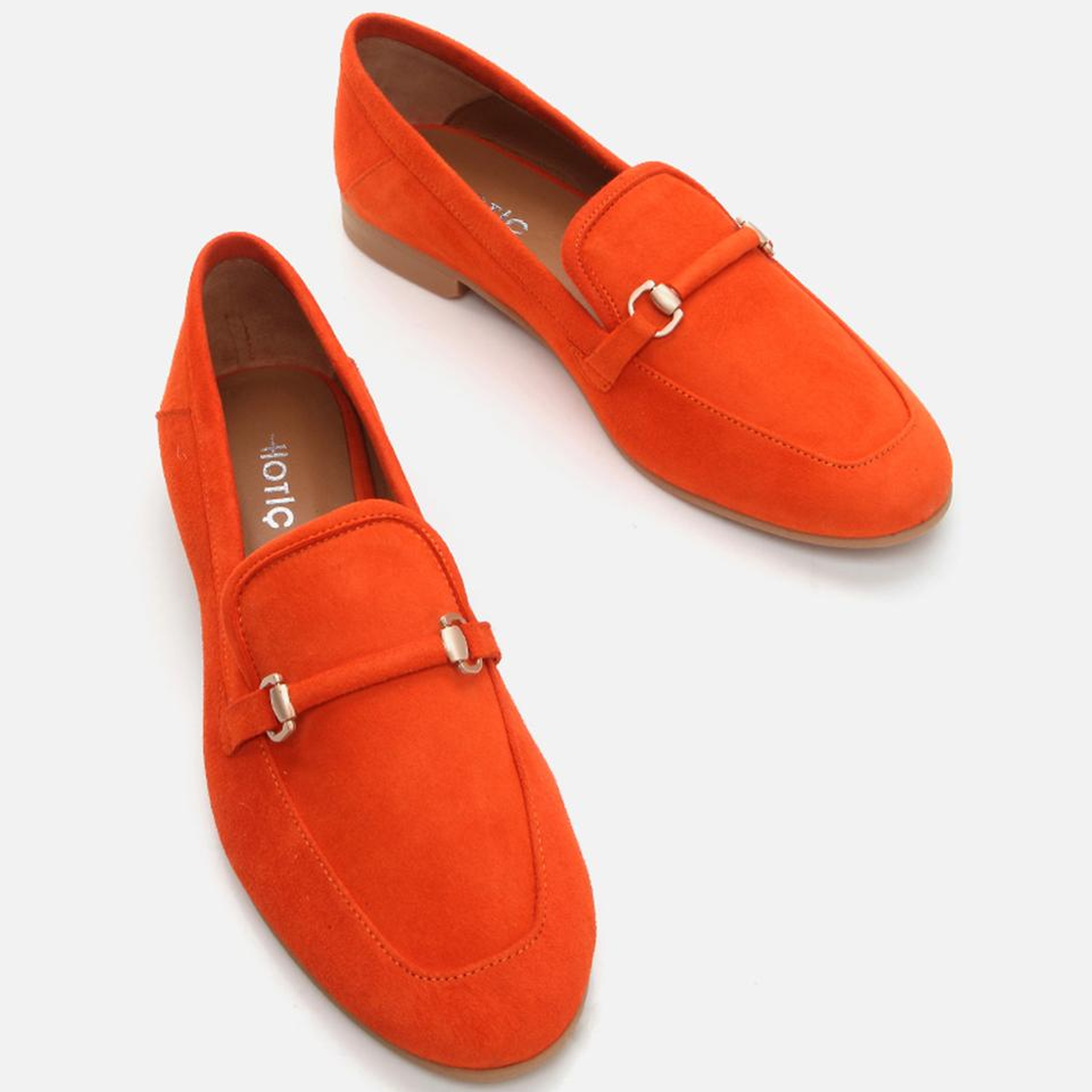 Kadın Deri Turuncu Loafer