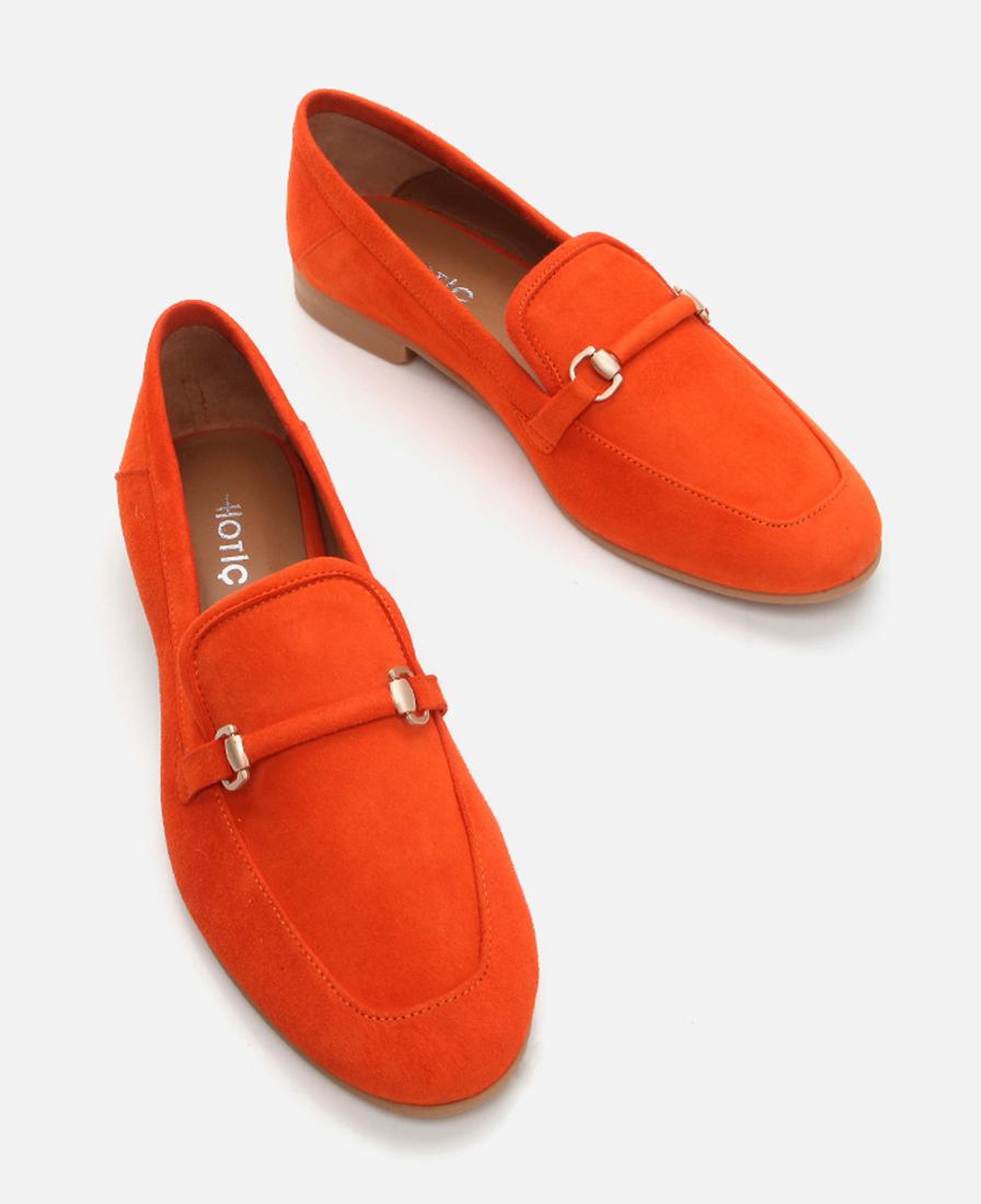 Kadın Deri Turuncu Loafer