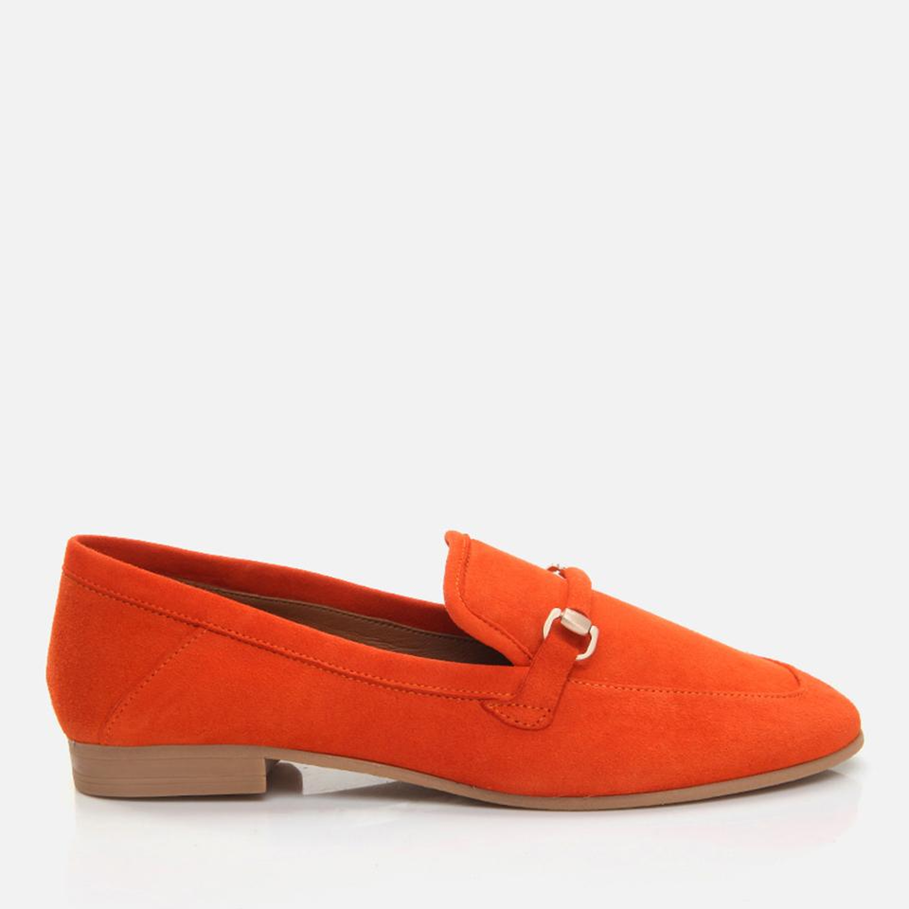 Kadın Deri Turuncu Loafer