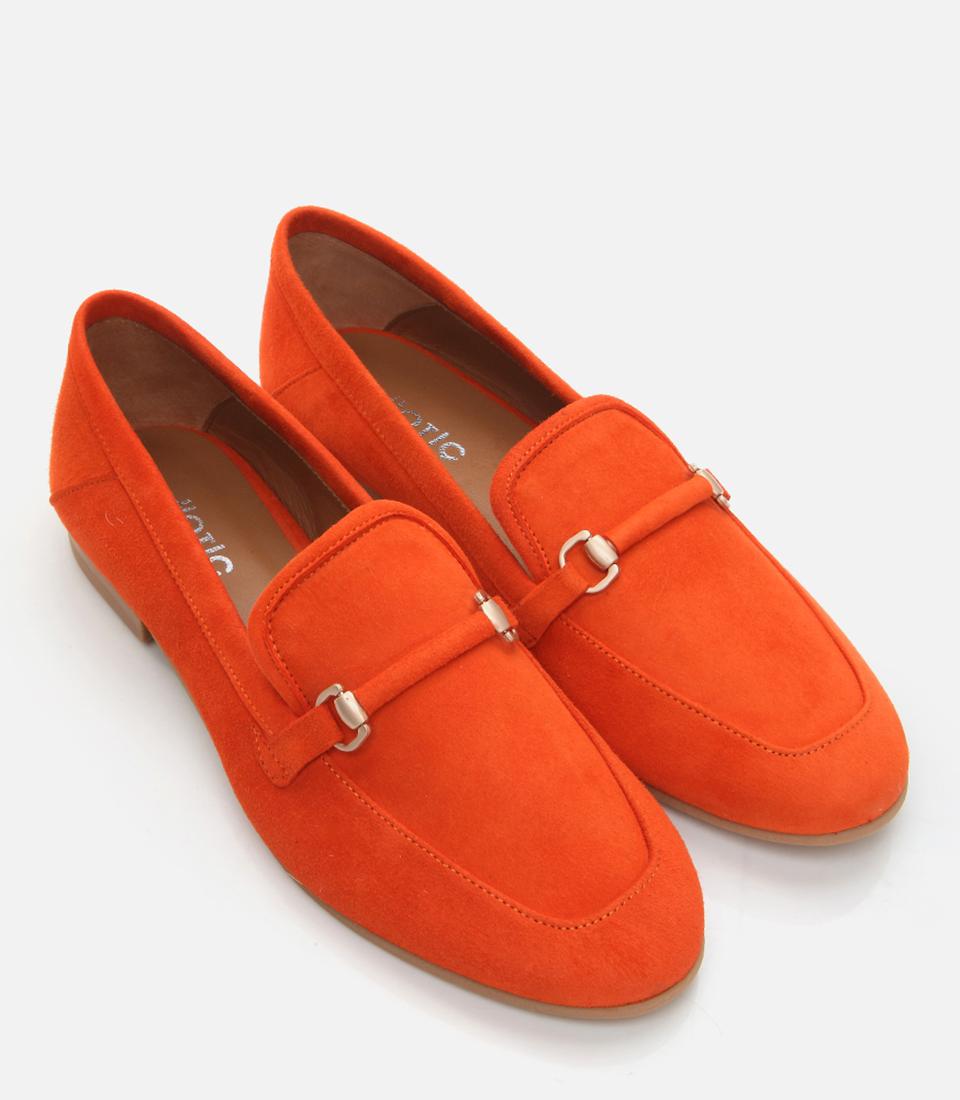 Kadın Deri Turuncu Loafer