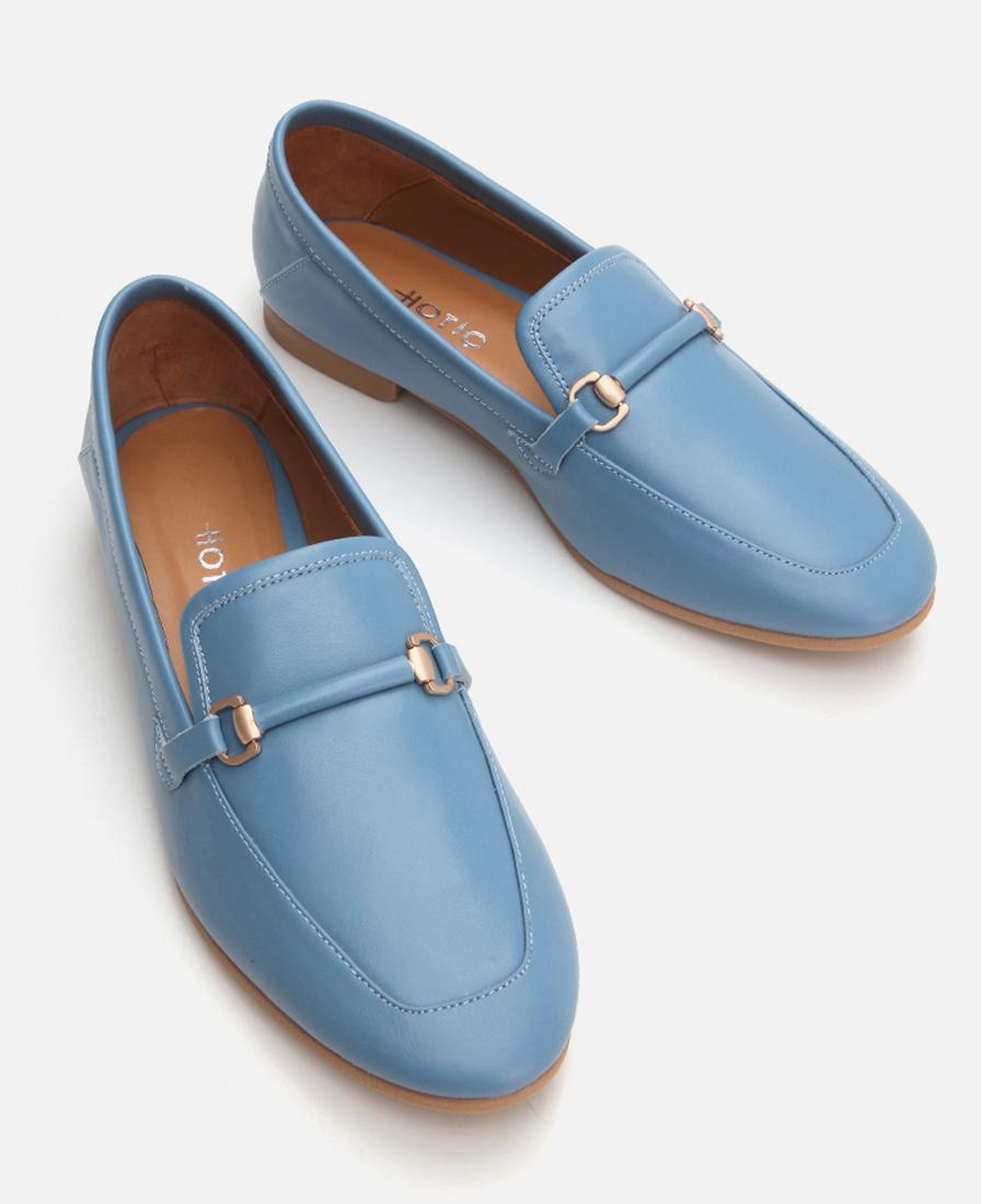 Kadın Deri Mavi Loafer