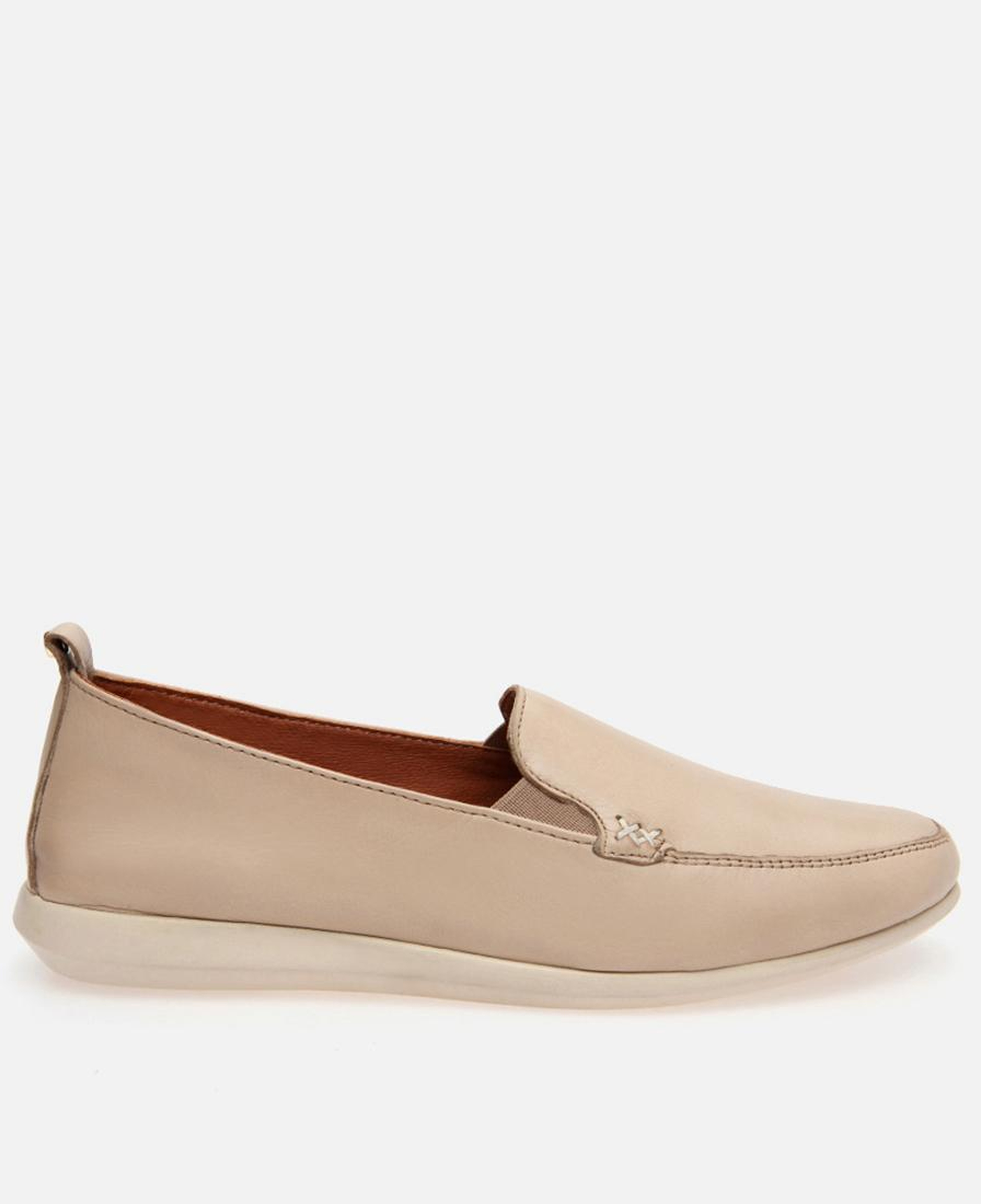 Kadın Deri Bej Loafer