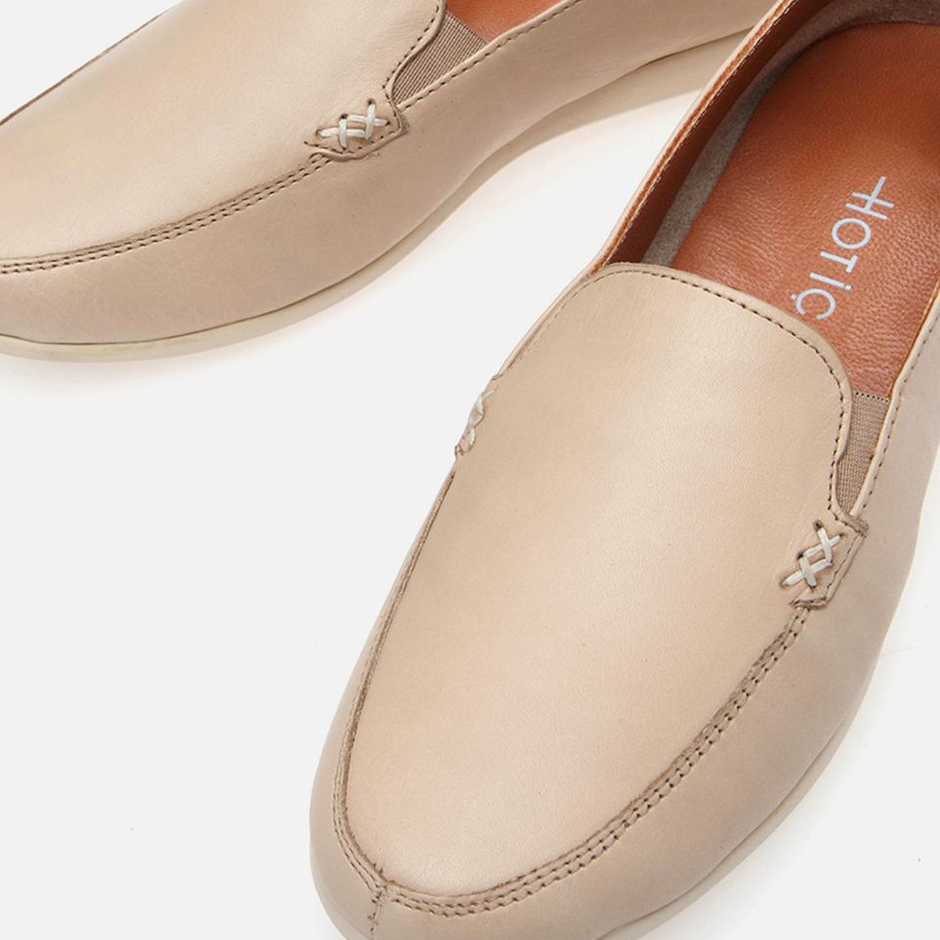 Kadın Deri Bej Loafer