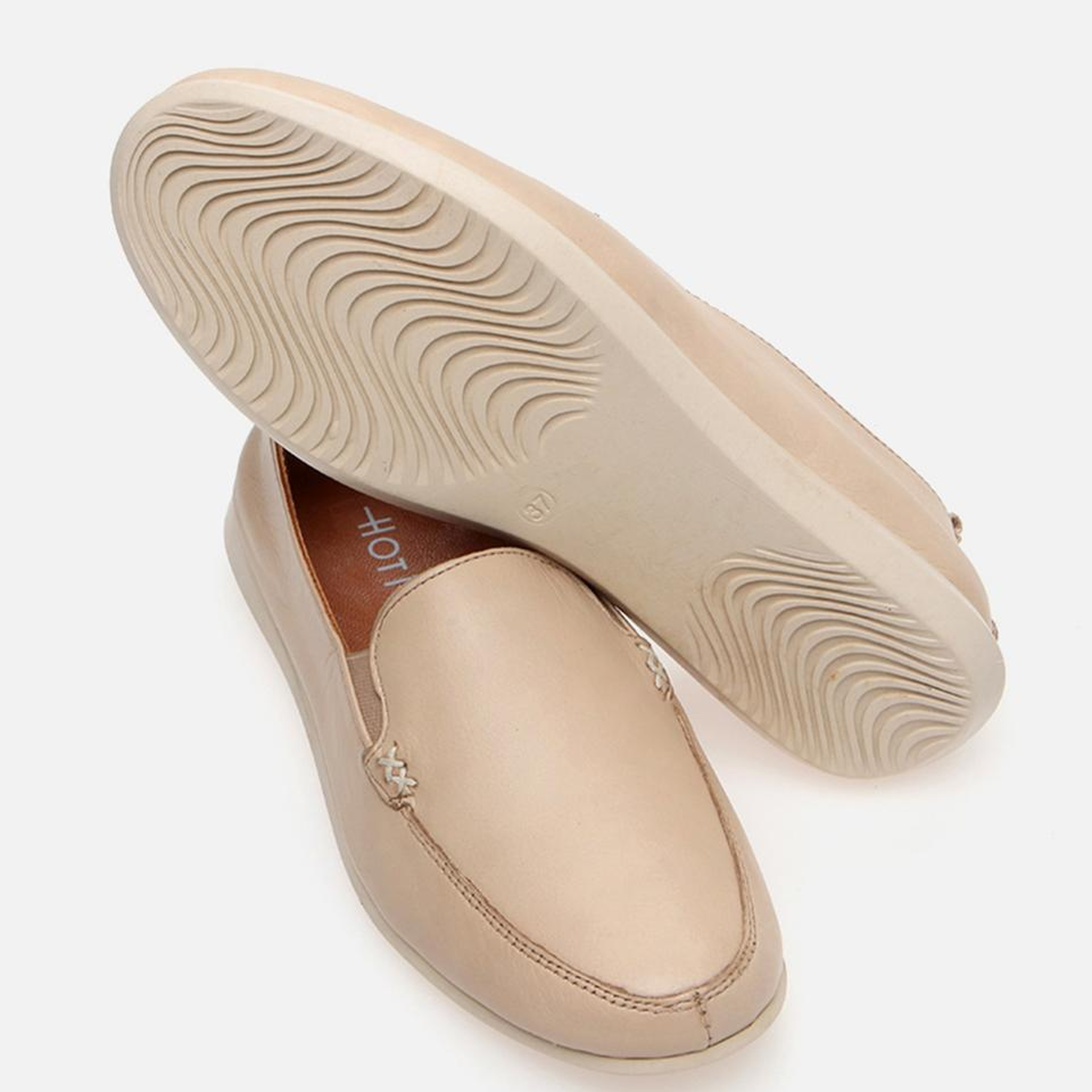 Kadın Deri Bej Loafer