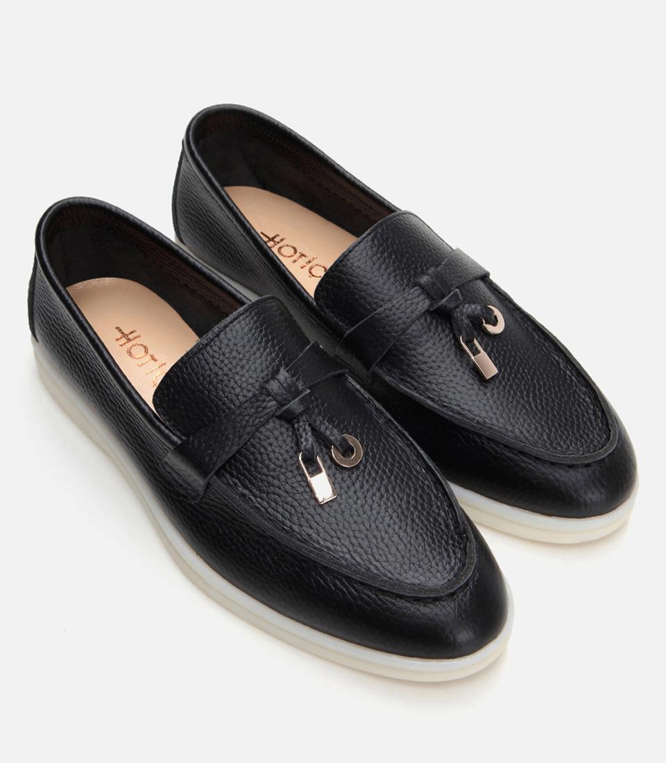 Kadın Deri Siyah Loafer