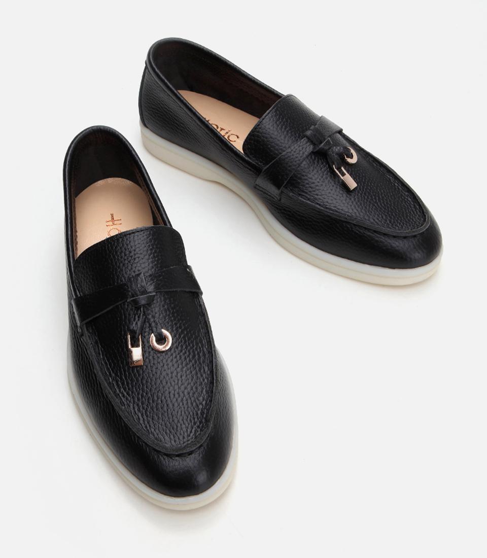 Kadın Deri Siyah Loafer