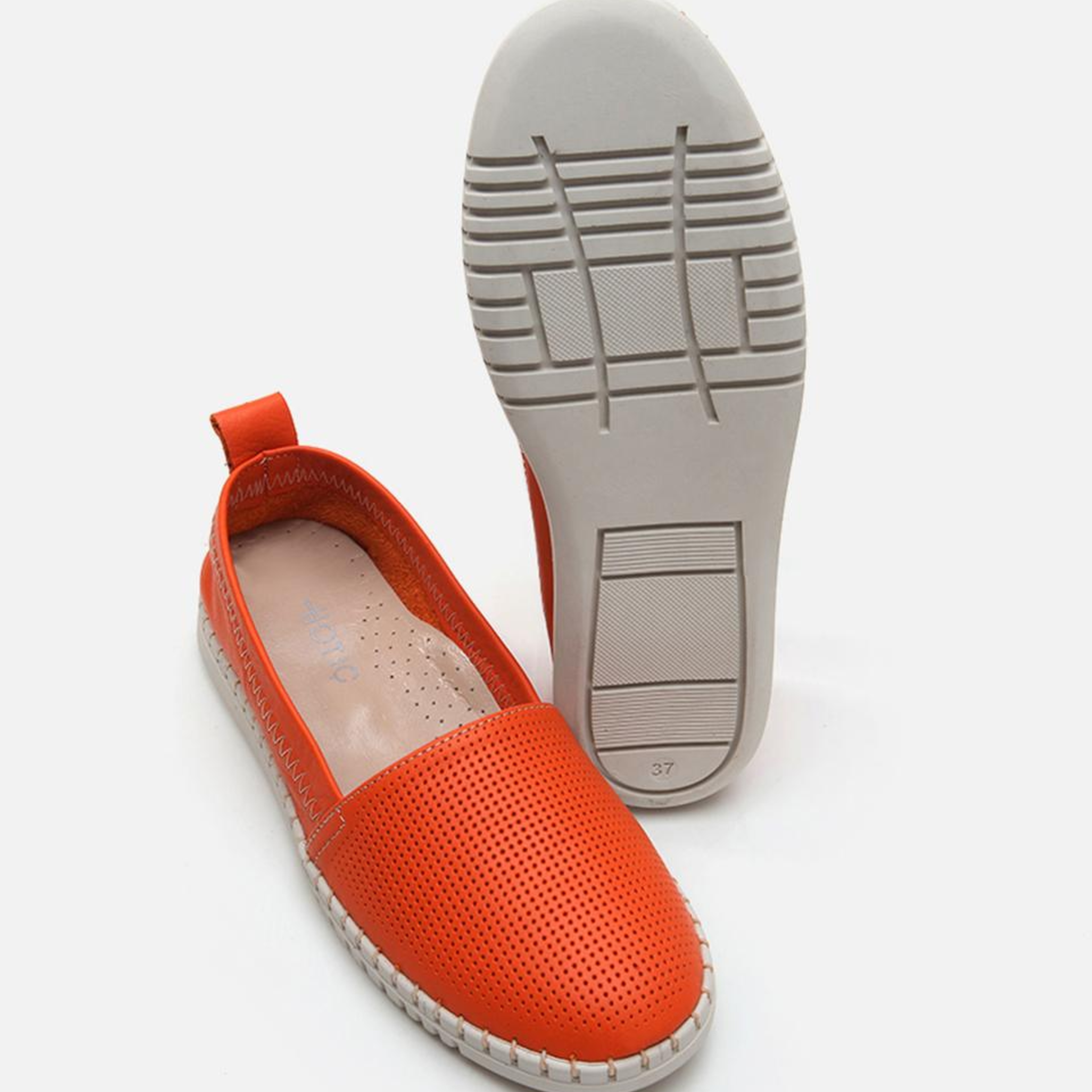 Kadın Deri Kırmızı Loafer