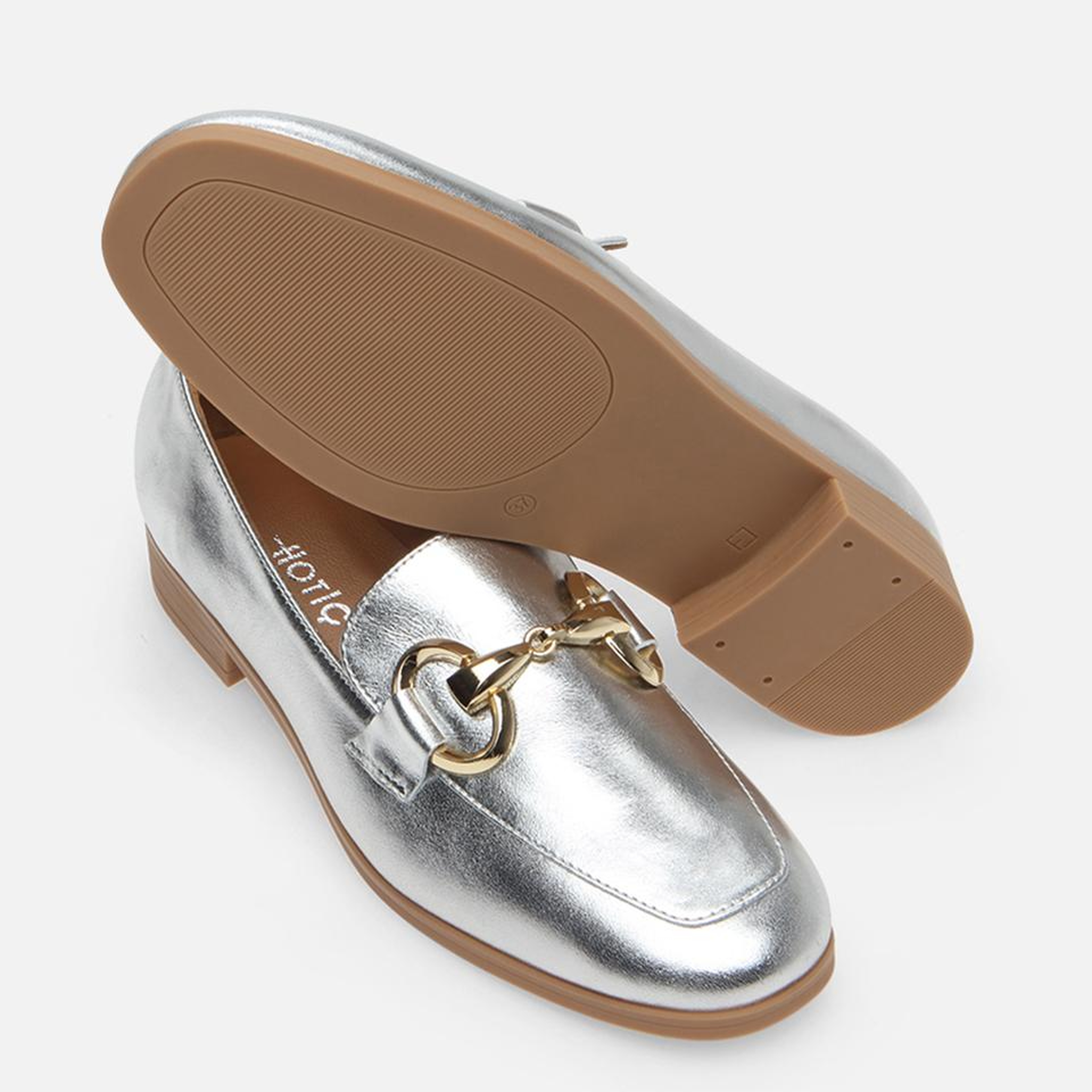 Kadın Deri Lame Loafer