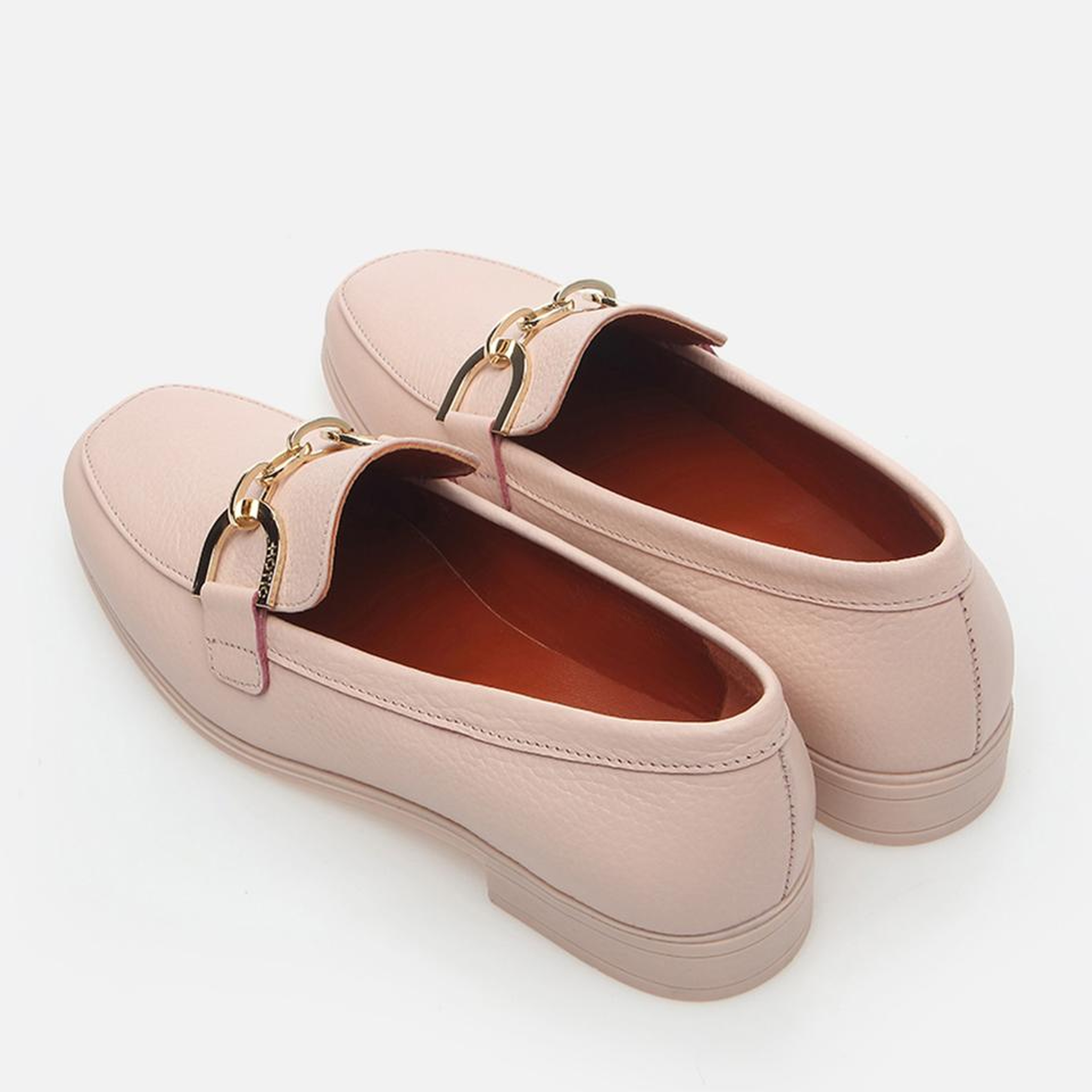 Kadın Deri Pudra Loafer