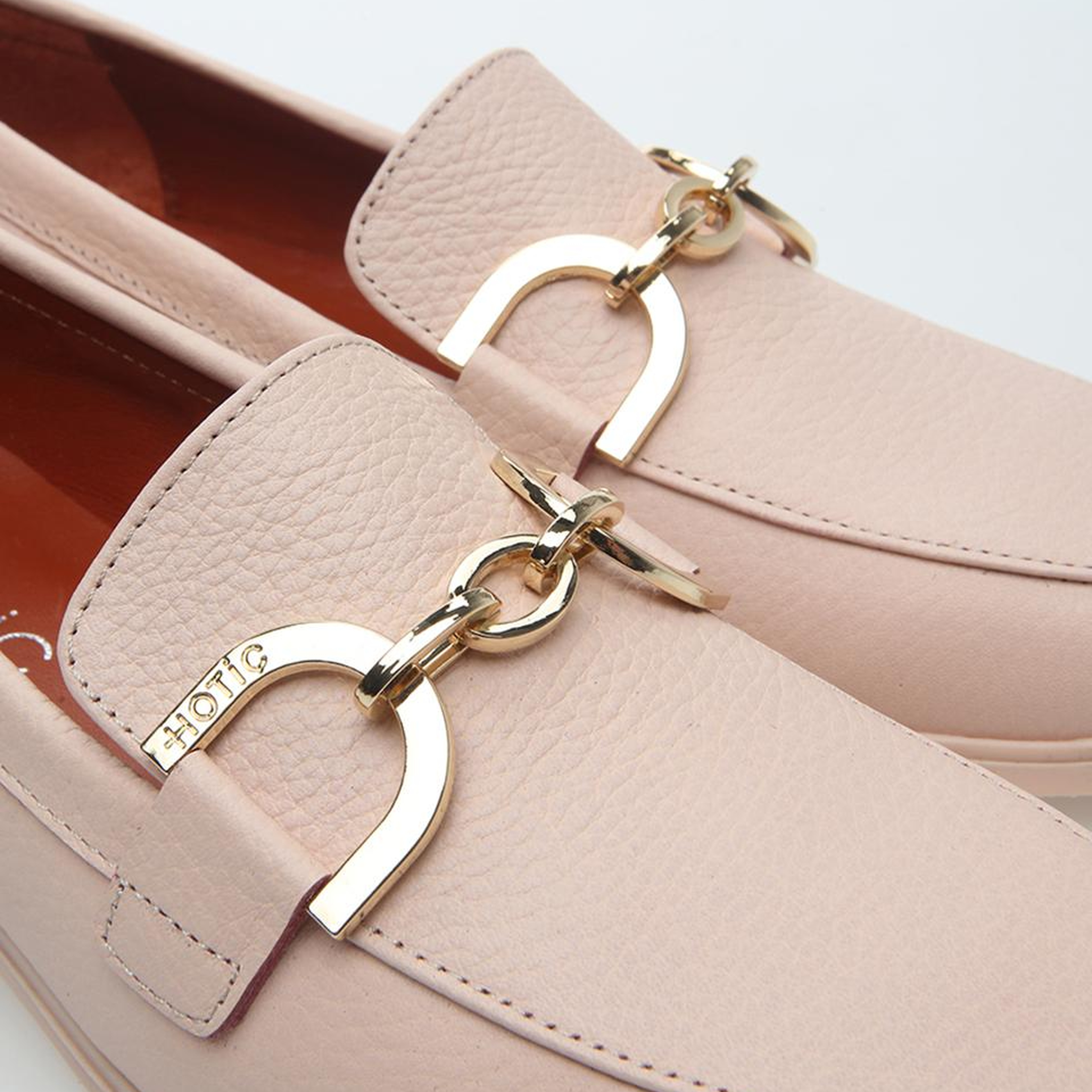 Kadın Deri Pudra Loafer