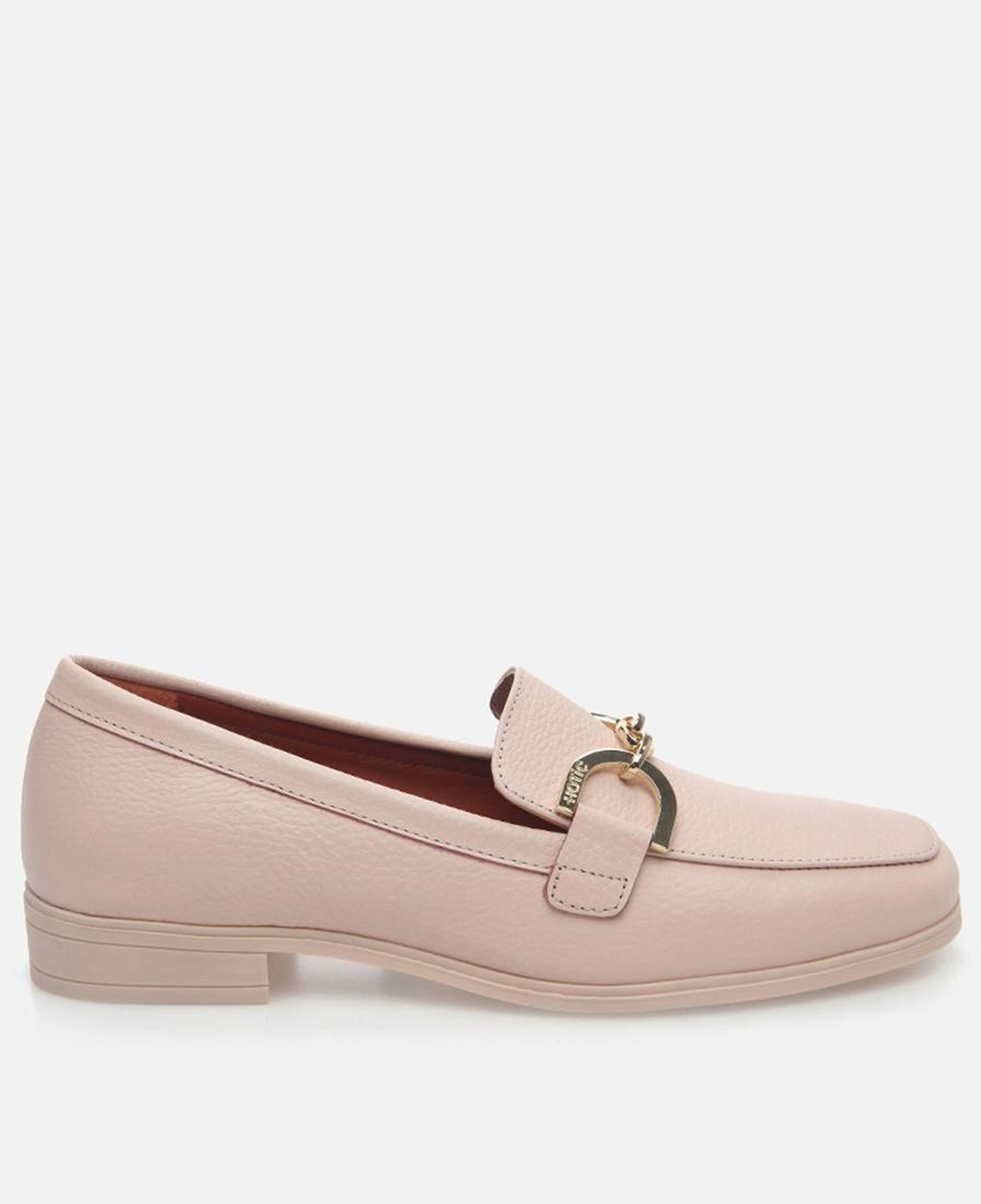 Kadın Deri Pudra Loafer