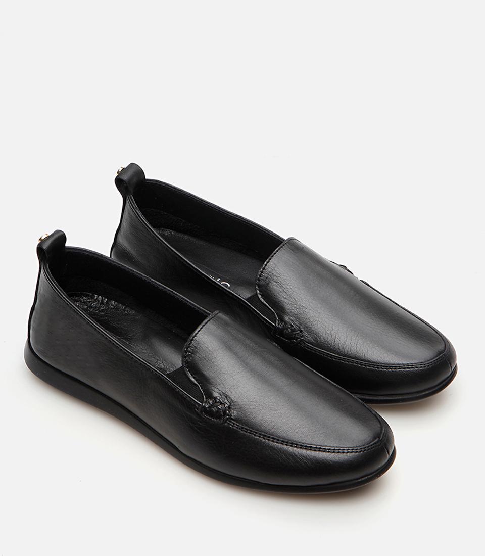 Kadın Deri Siyah Loafer