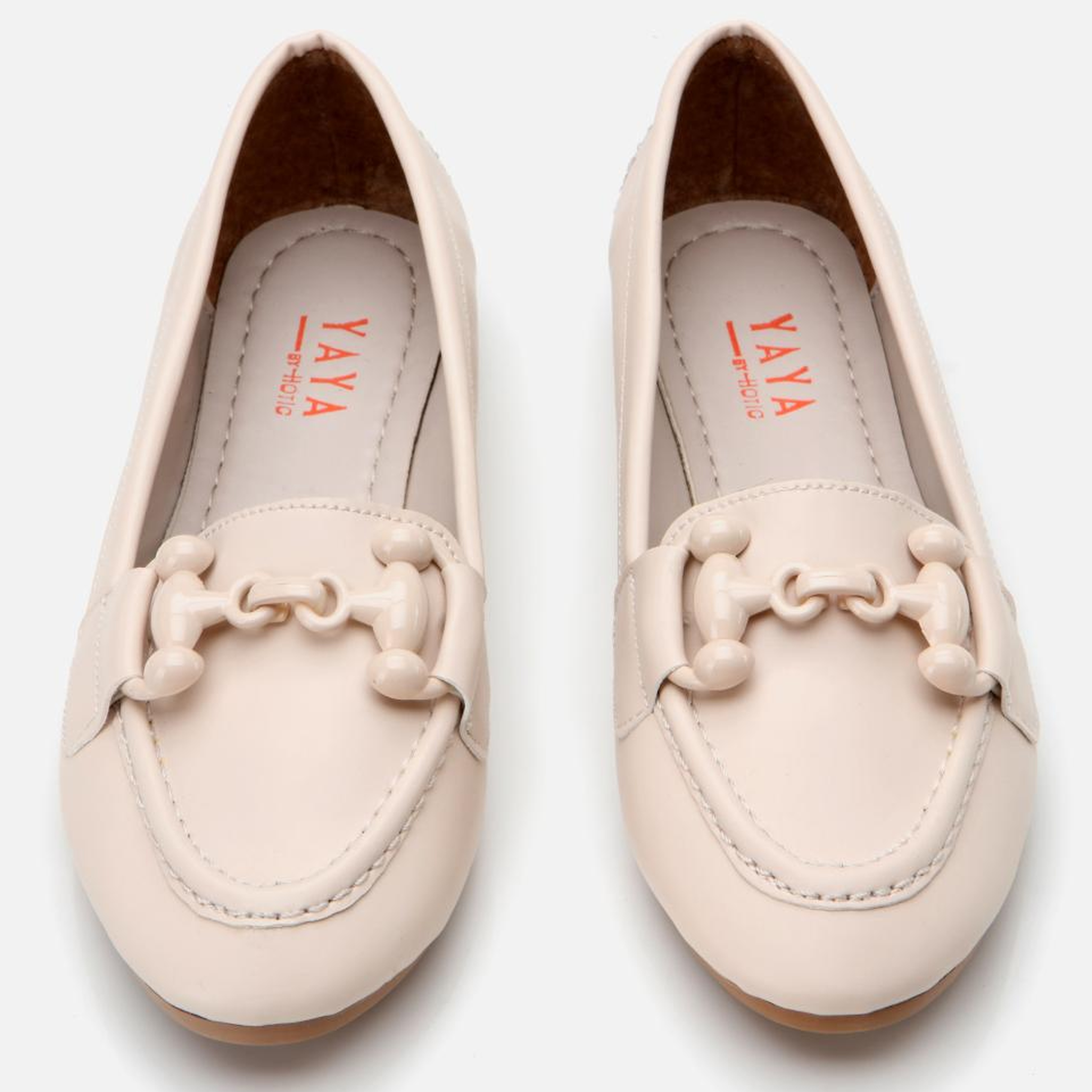 Kadın Ekru Yaya Tokalı Loafer