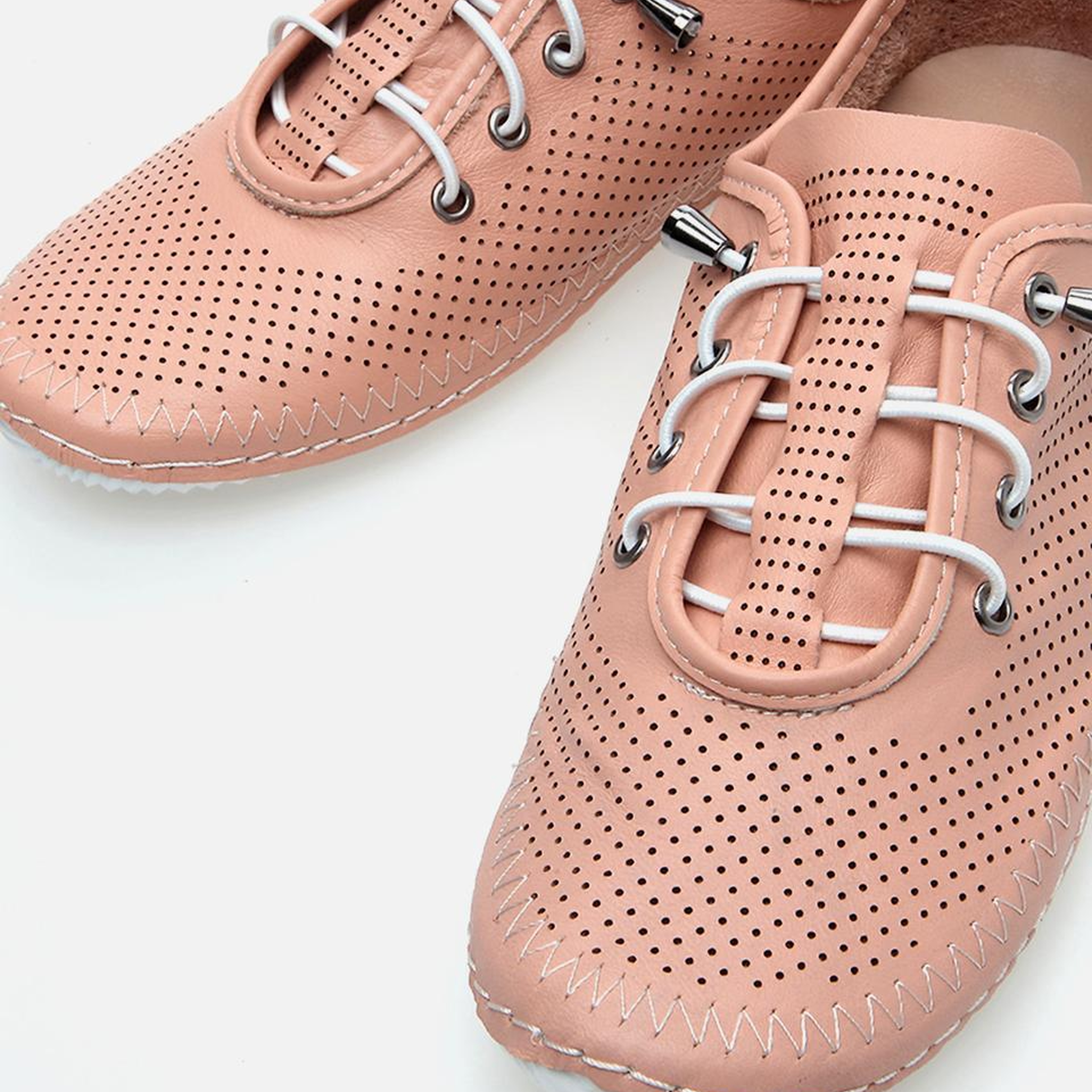 Kadın Deri Pembe Yaya Günlük Ayakkabı