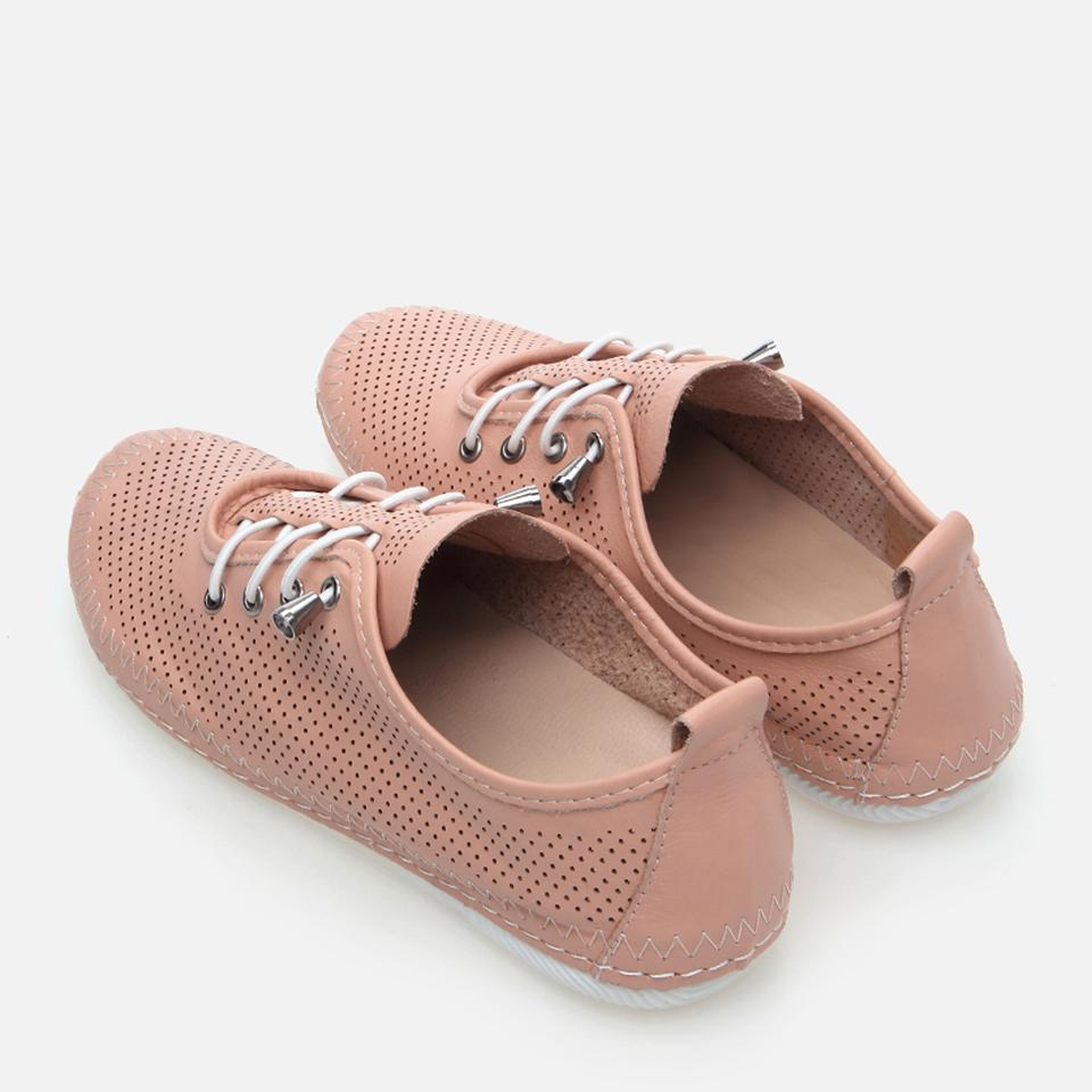 Kadın Deri Pembe Yaya Günlük Ayakkabı