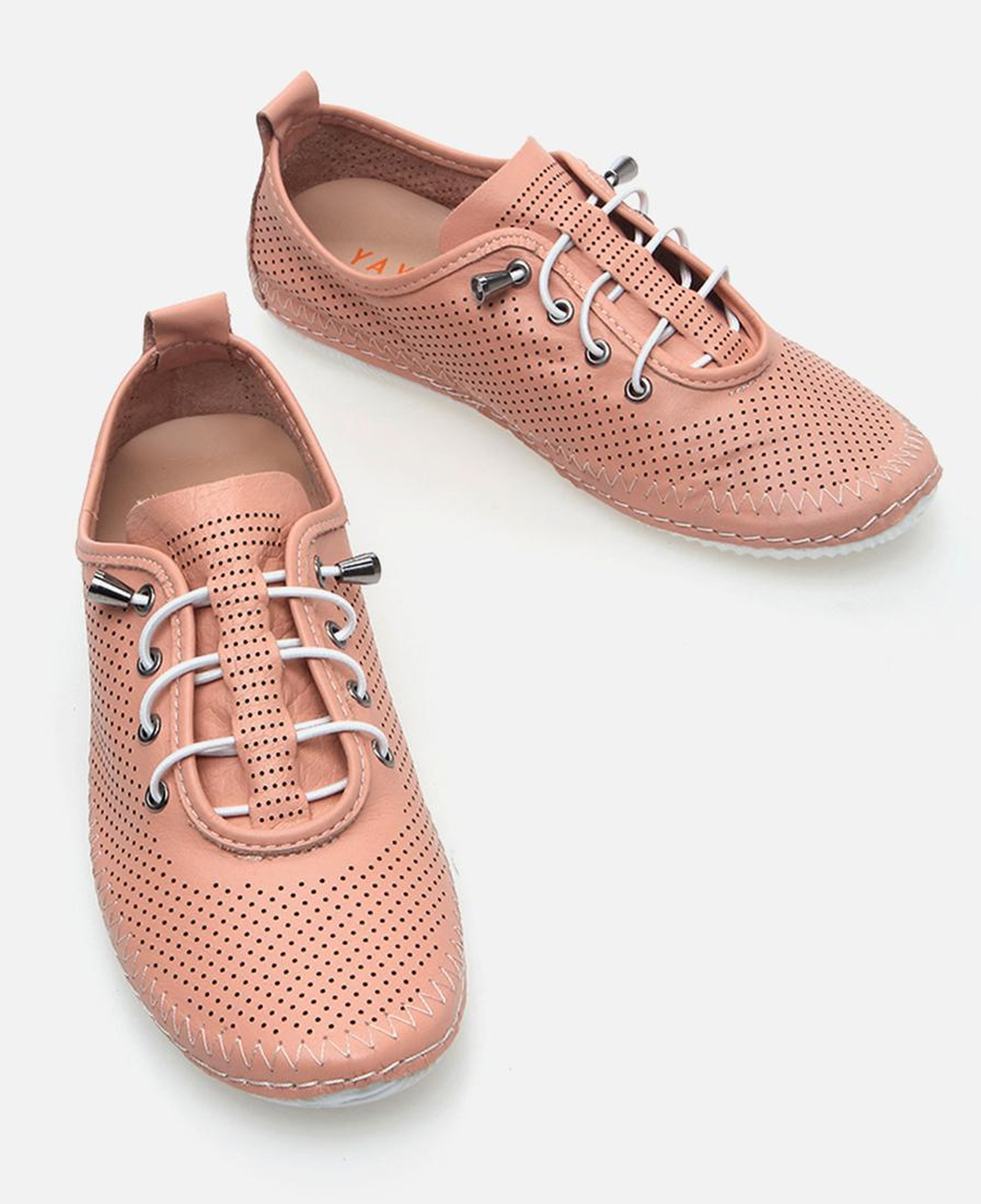 Kadın Deri Pembe Yaya Günlük Ayakkabı