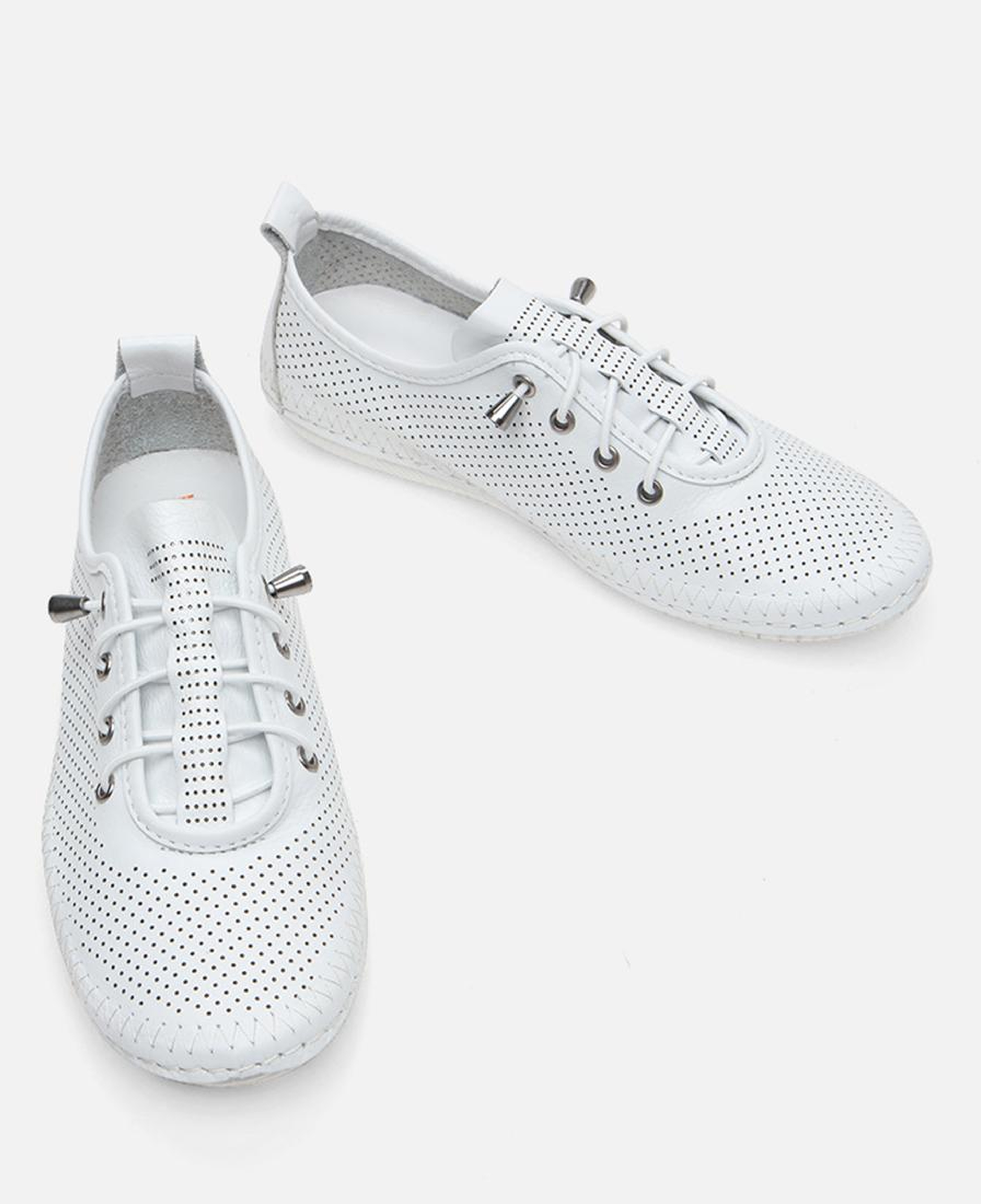 Kadın Deri Beyaz Yaya Spor Ayakkabı