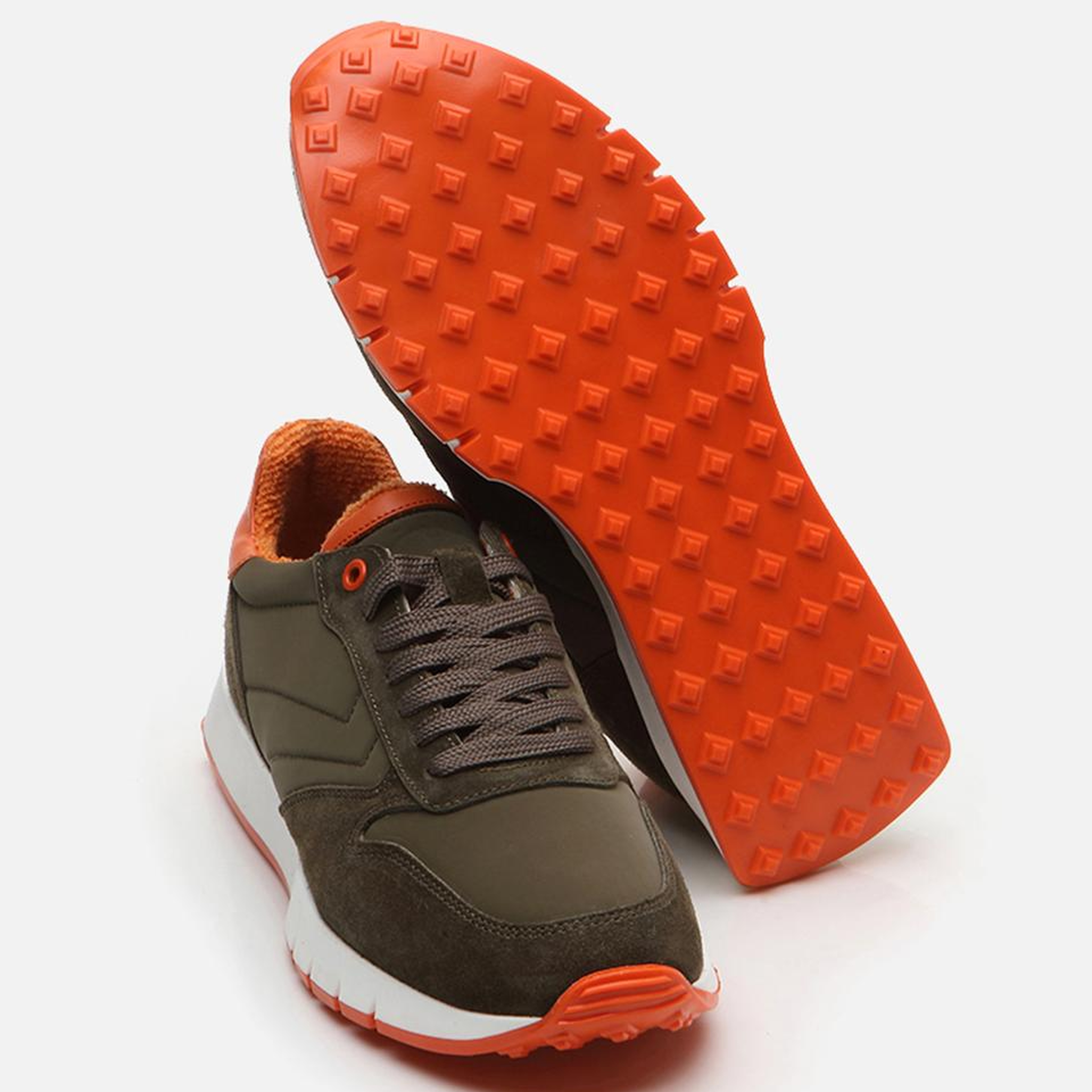 Erkek Deri Haki Spor Ayakkabı