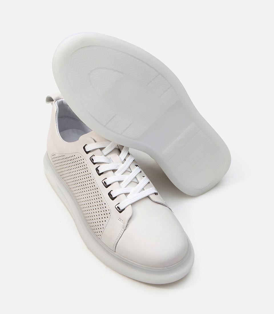 Erkek Deri Bej Günlük Ayakkabı