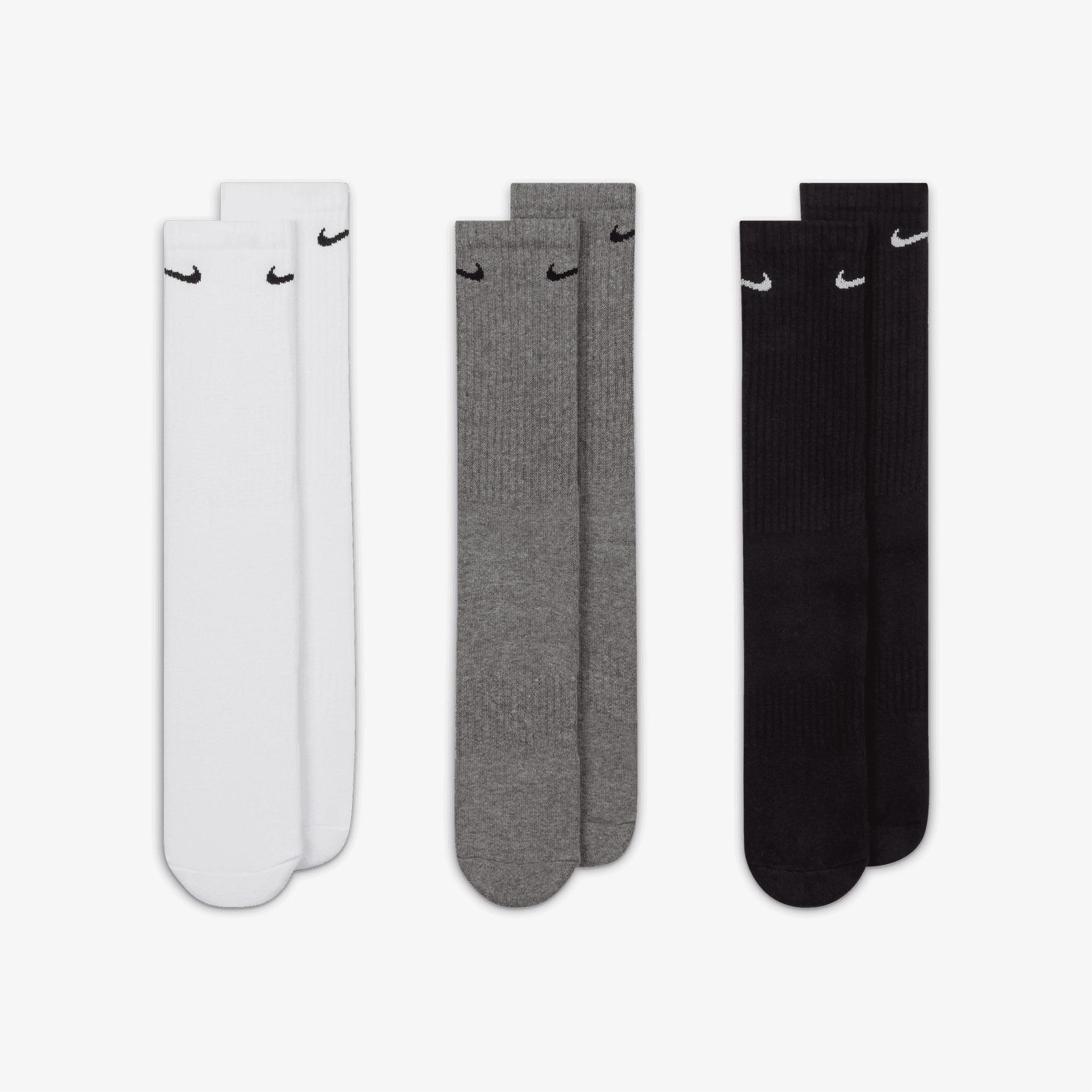 Nike Everyday Cash Crew 3'lü 132 Unisex Renkli Çorap