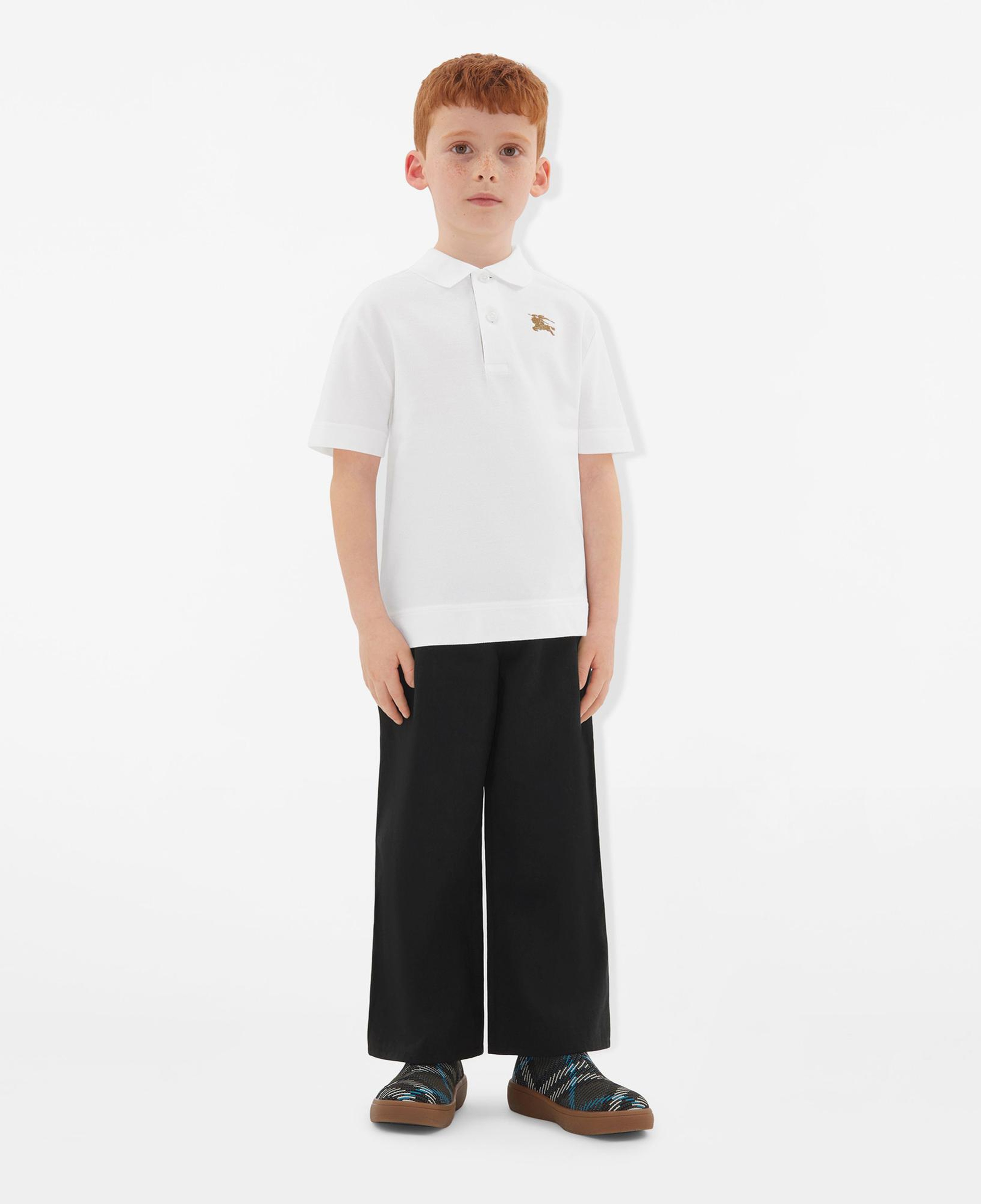 Burberry Johane Cotton Çocuk Beyaz Polo