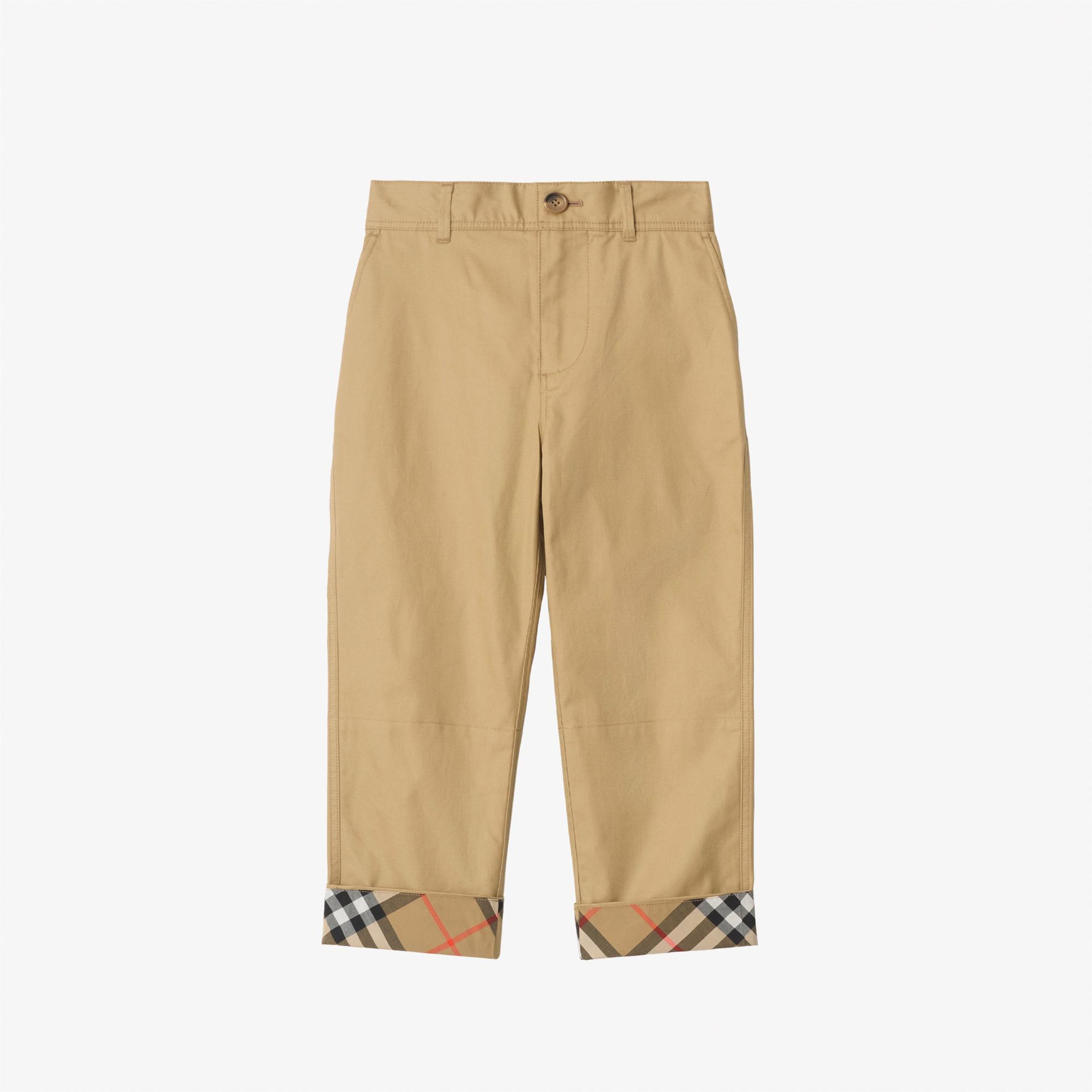 Burberry Sheldon Check Çocuk Bej Pantolon