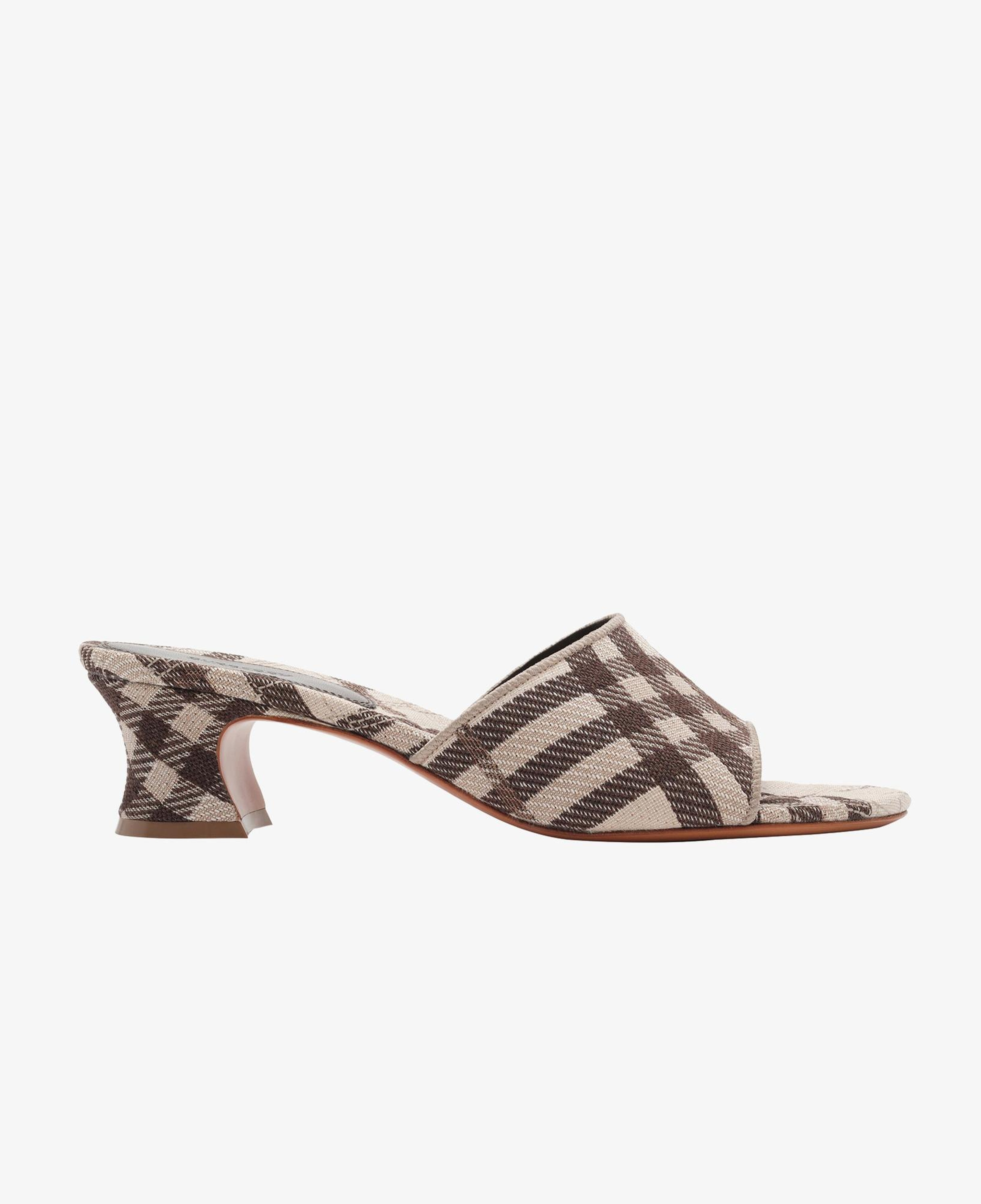 Burberry Sloane Mule Check Kadın Bej Terlik