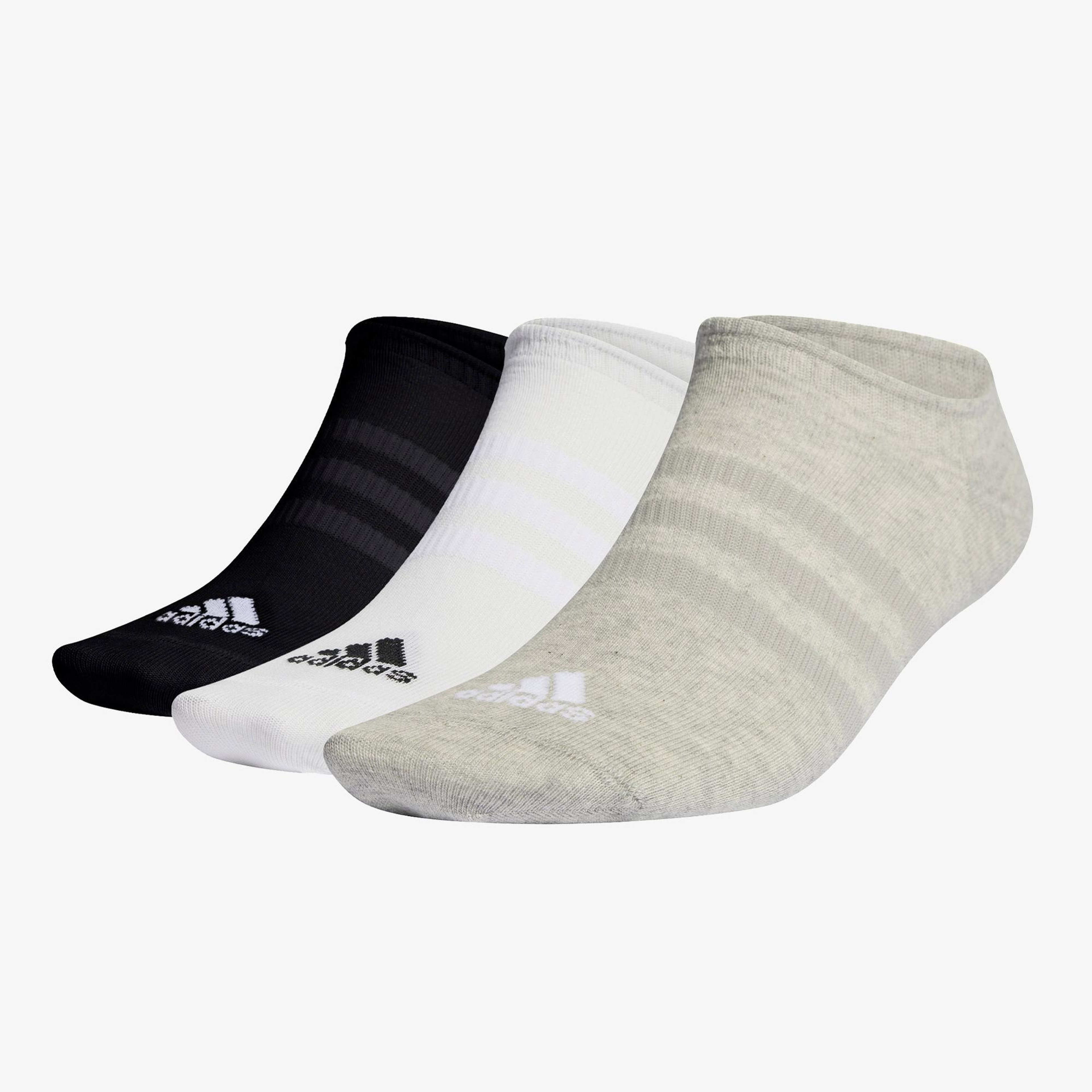 adidas Light No-Show 3'lü Unisex Gri Çorap