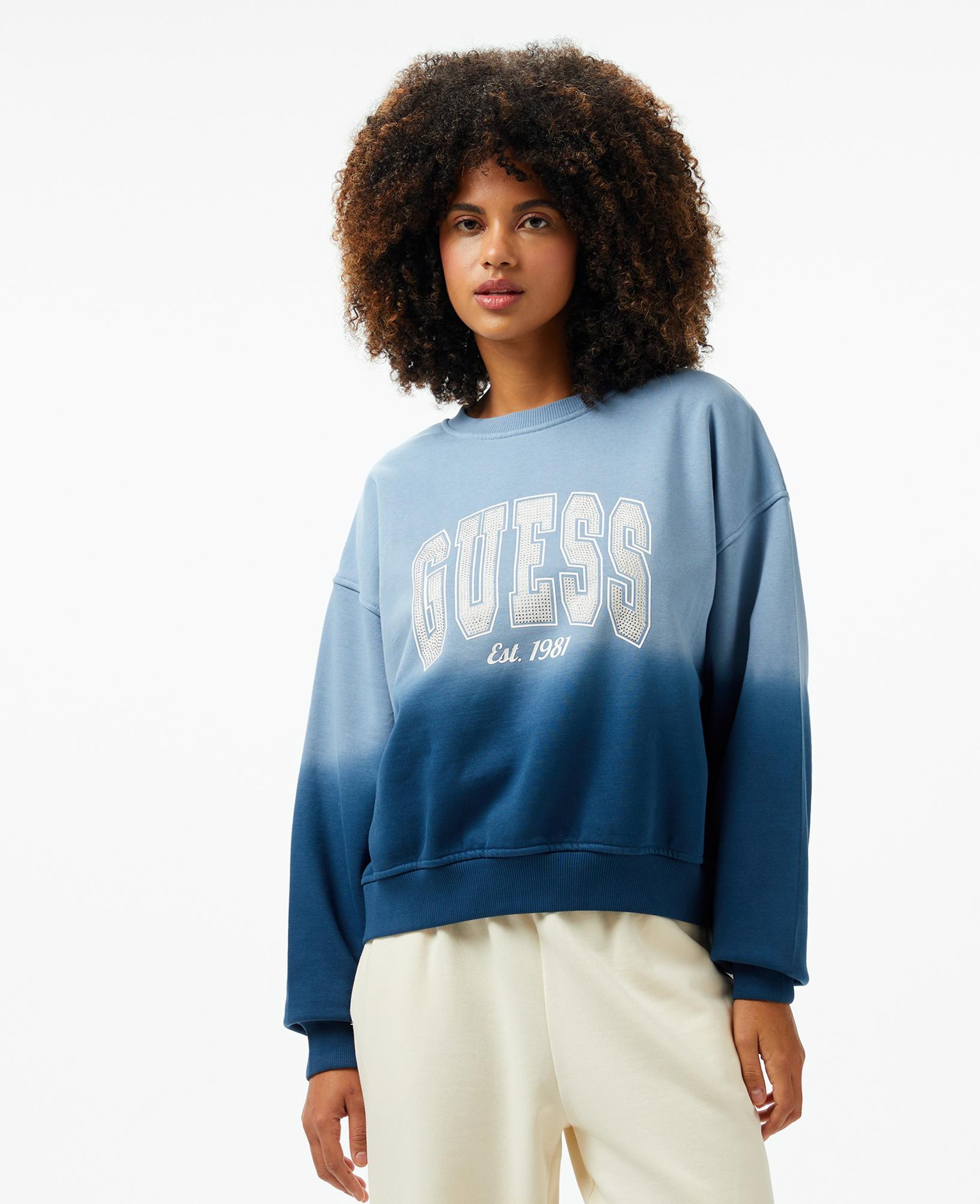 Guess Kadın Mavi Sweatshirt