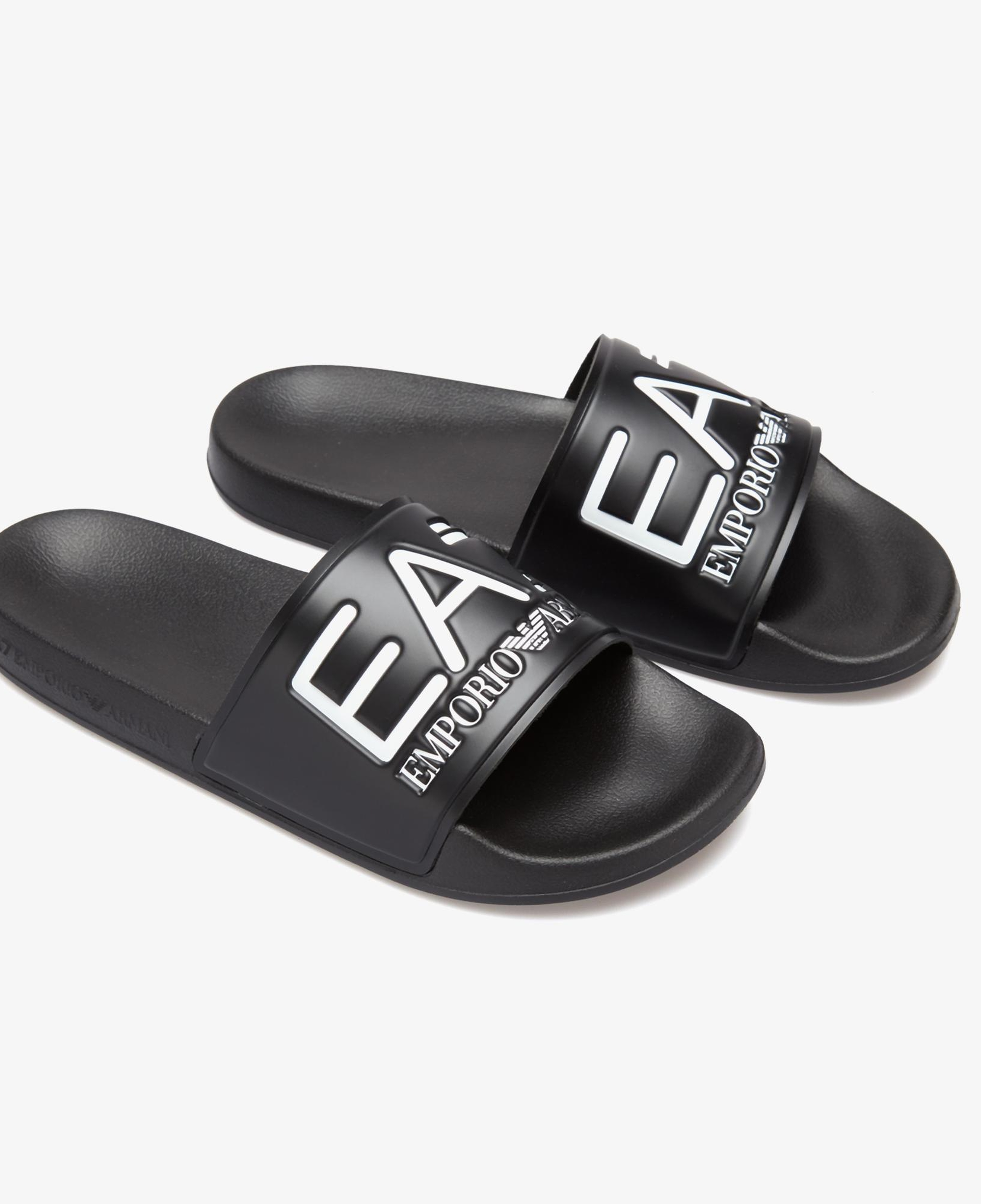 EA7 Unisex Siyah Plaj Terliği