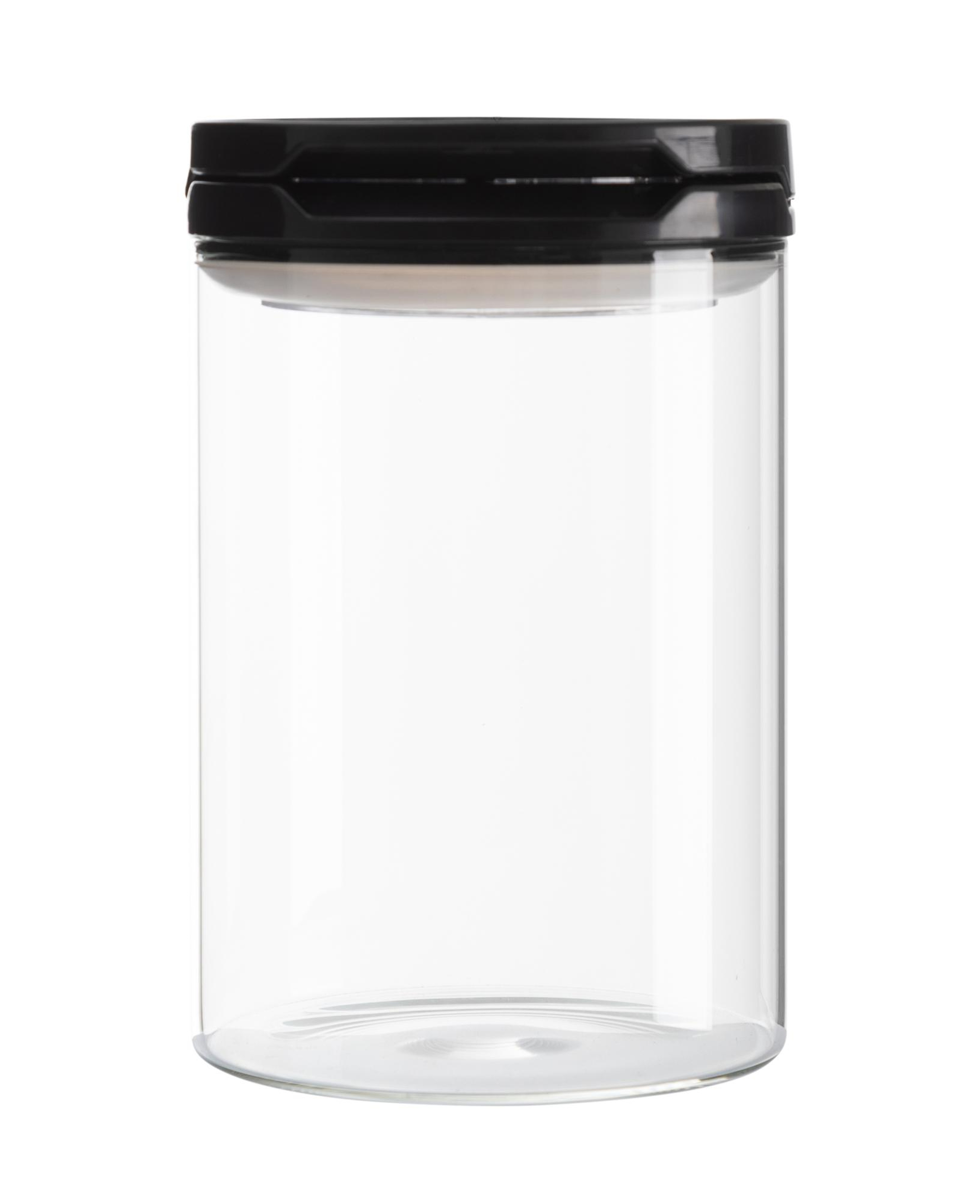 CAM KAVANOZ VAKUMLU KAPAK SİYAH 1300 ML